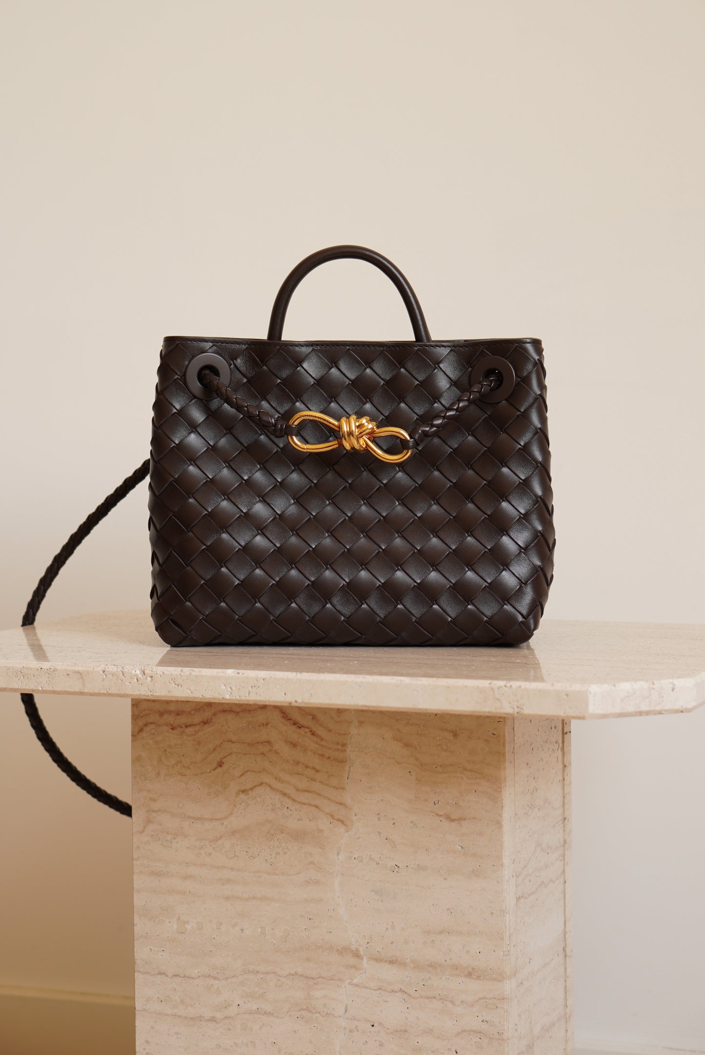 BOTTEGA VENETA ANDIAMO SMALL | FONDANT
