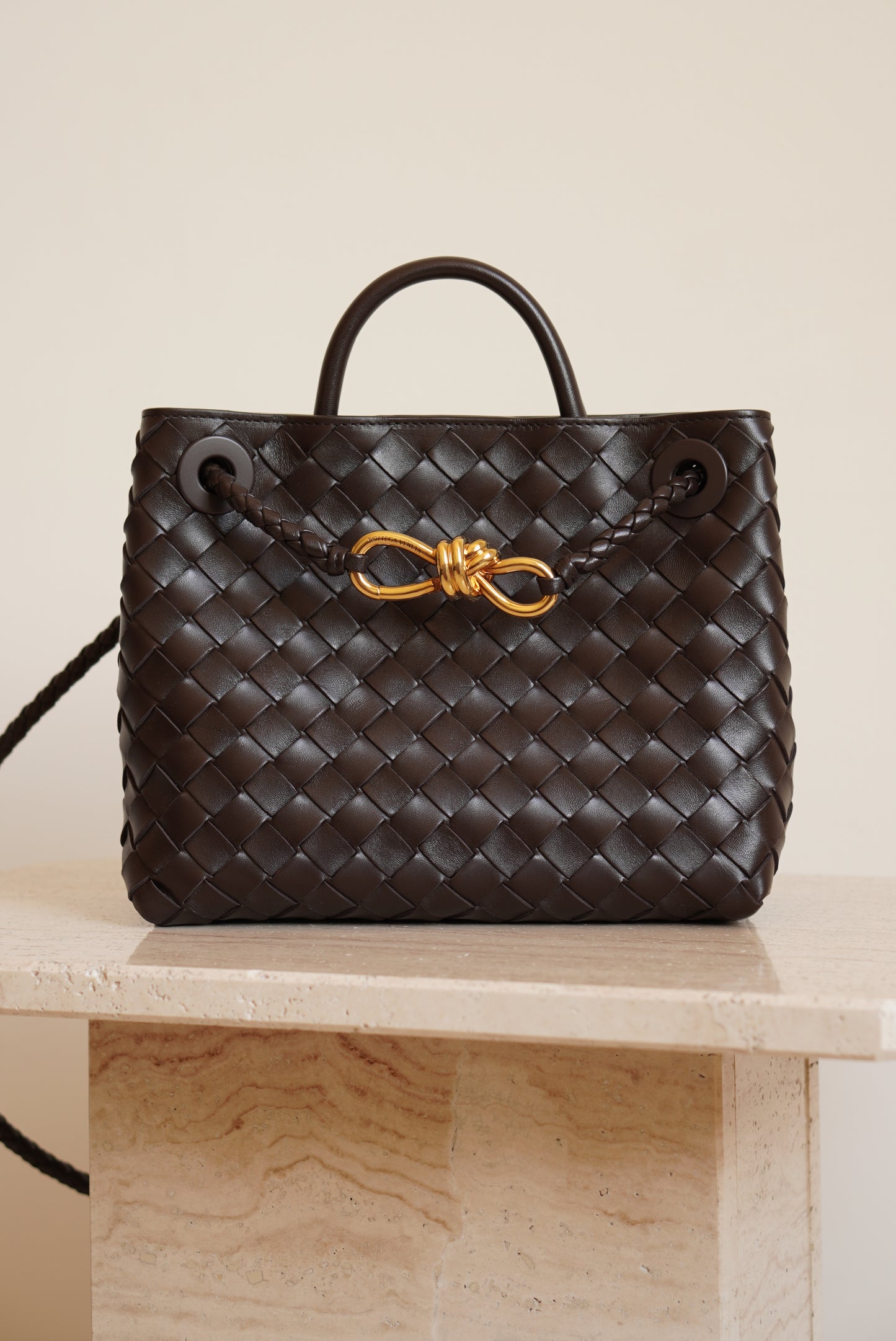 BOTTEGA VENETA ANDIAMO SMALL | FONDANT
