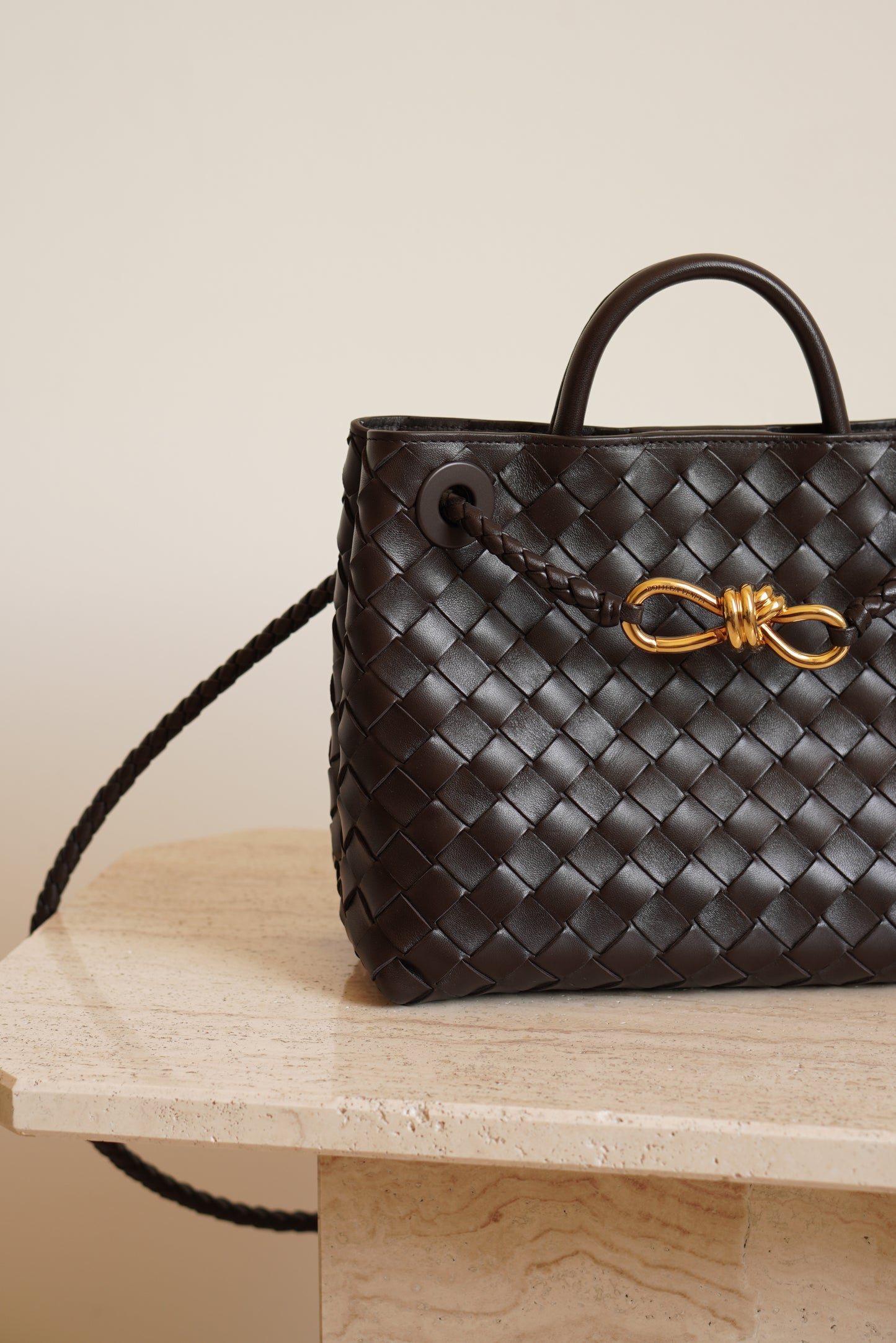 BOTTEGA VENETA ANDIAMO SMALL | FONDANT
