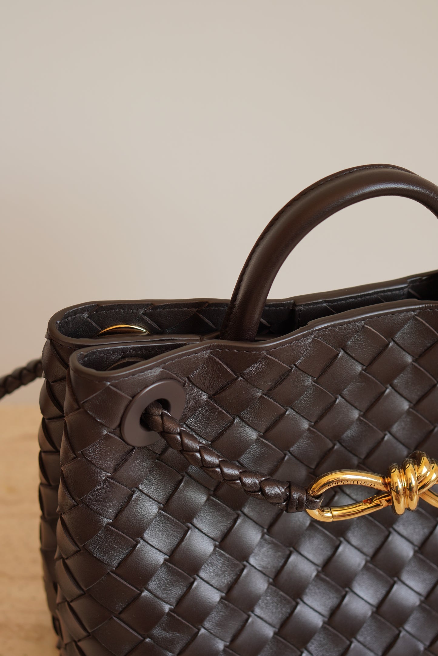 BOTTEGA VENETA ANDIAMO SMALL | FONDANT