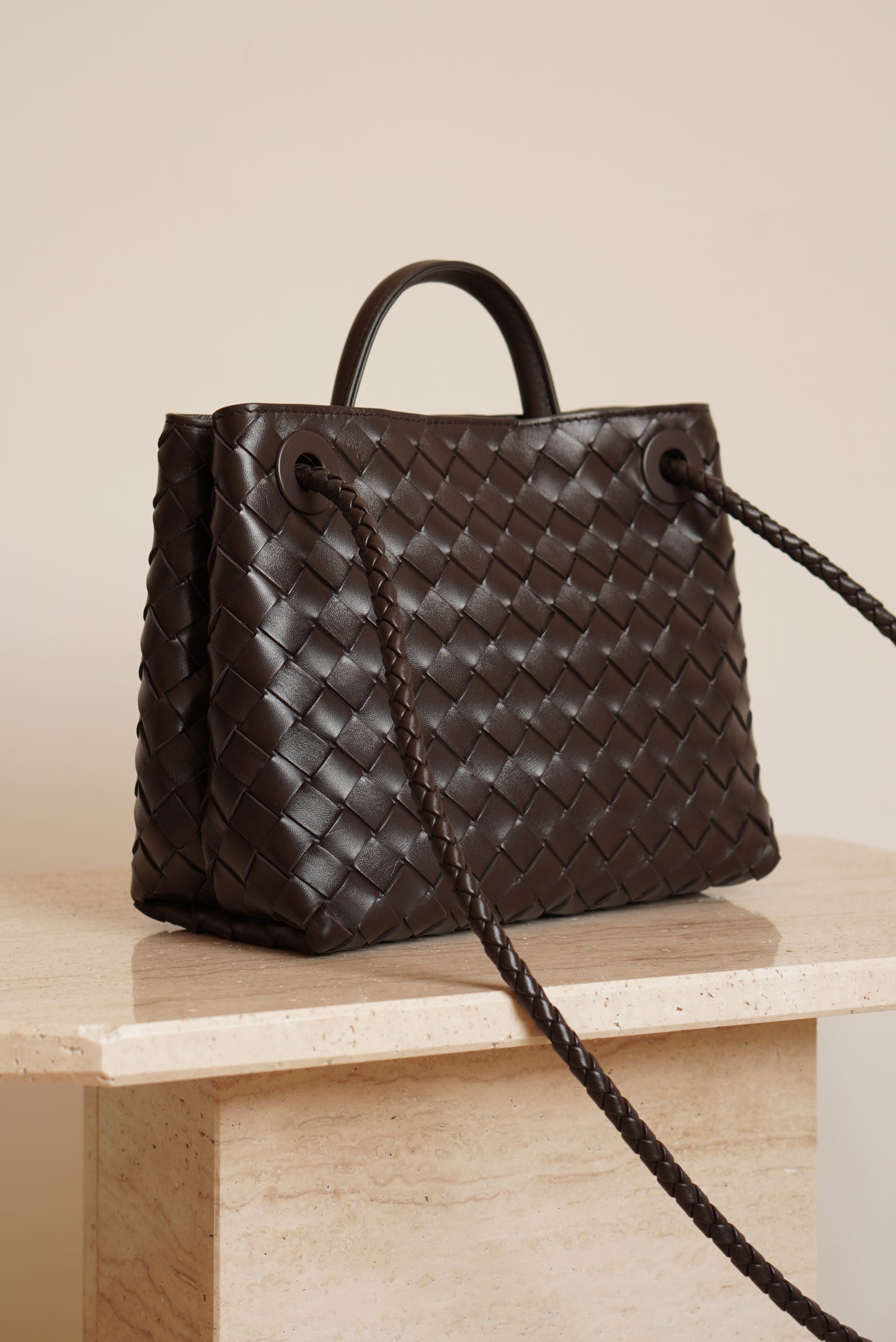 BOTTEGA VENETA ANDIAMO SMALL | FONDANT