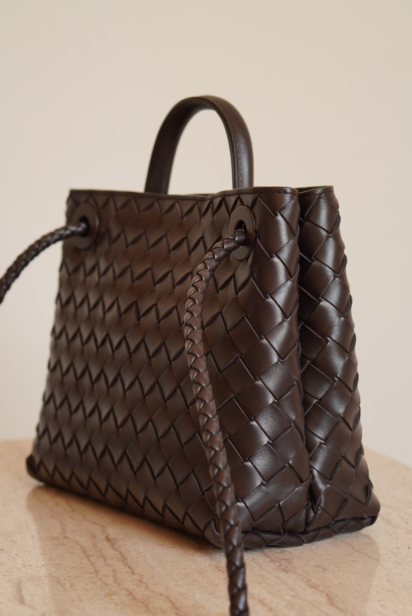 BOTTEGA VENETA ANDIAMO SMALL | FONDANT