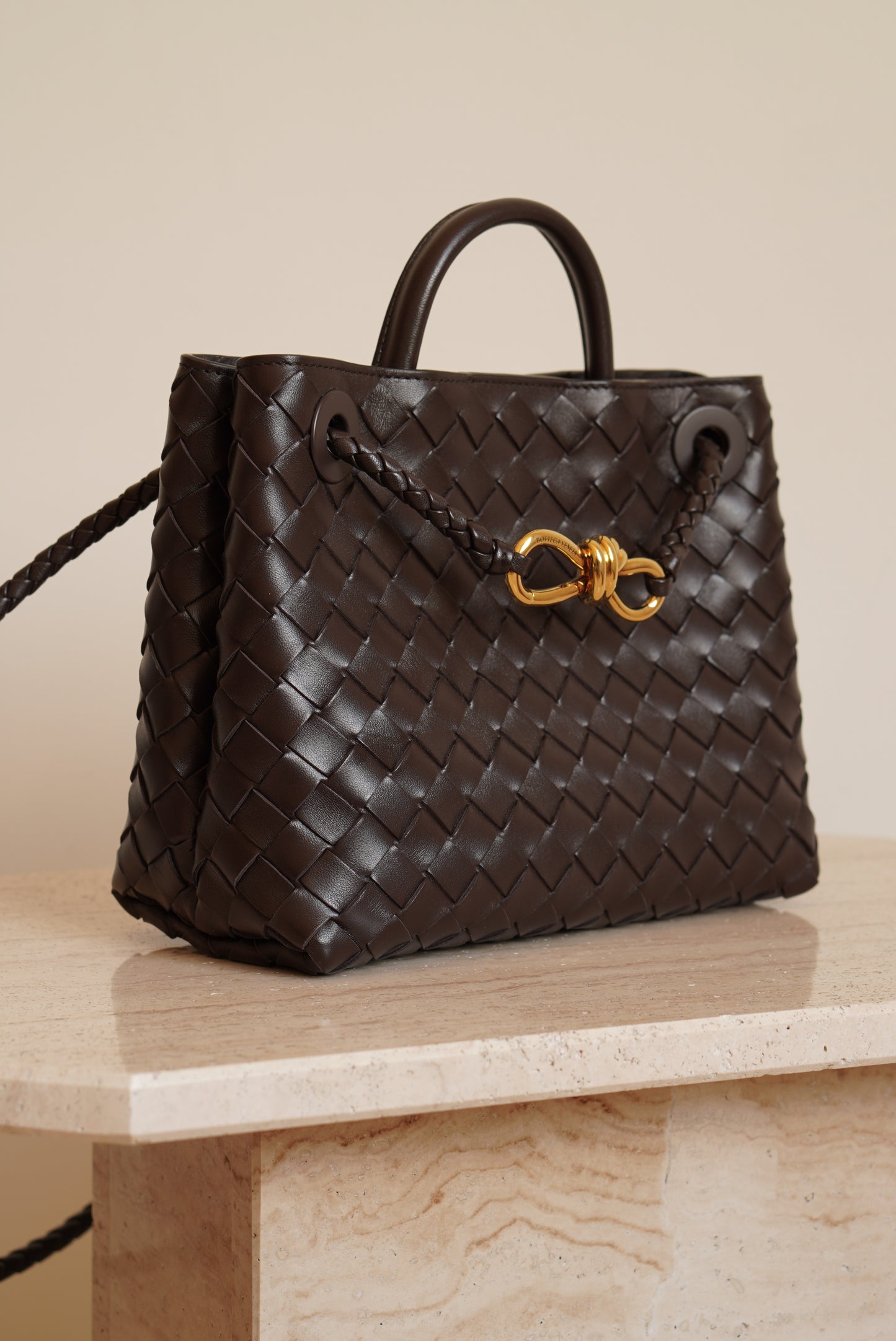 BOTTEGA VENETA ANDIAMO SMALL | FONDANT