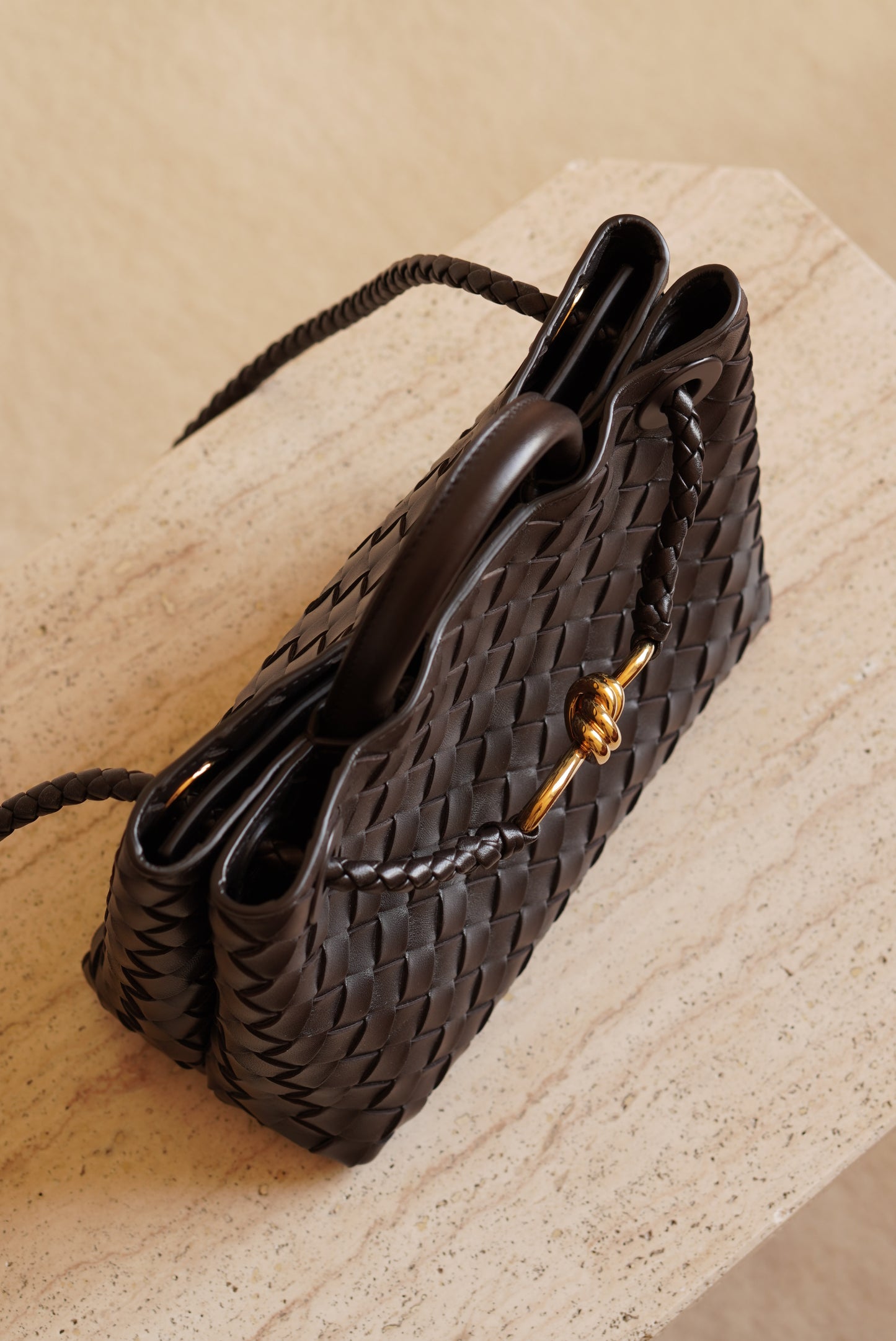 BOTTEGA VENETA ANDIAMO SMALL | FONDANT