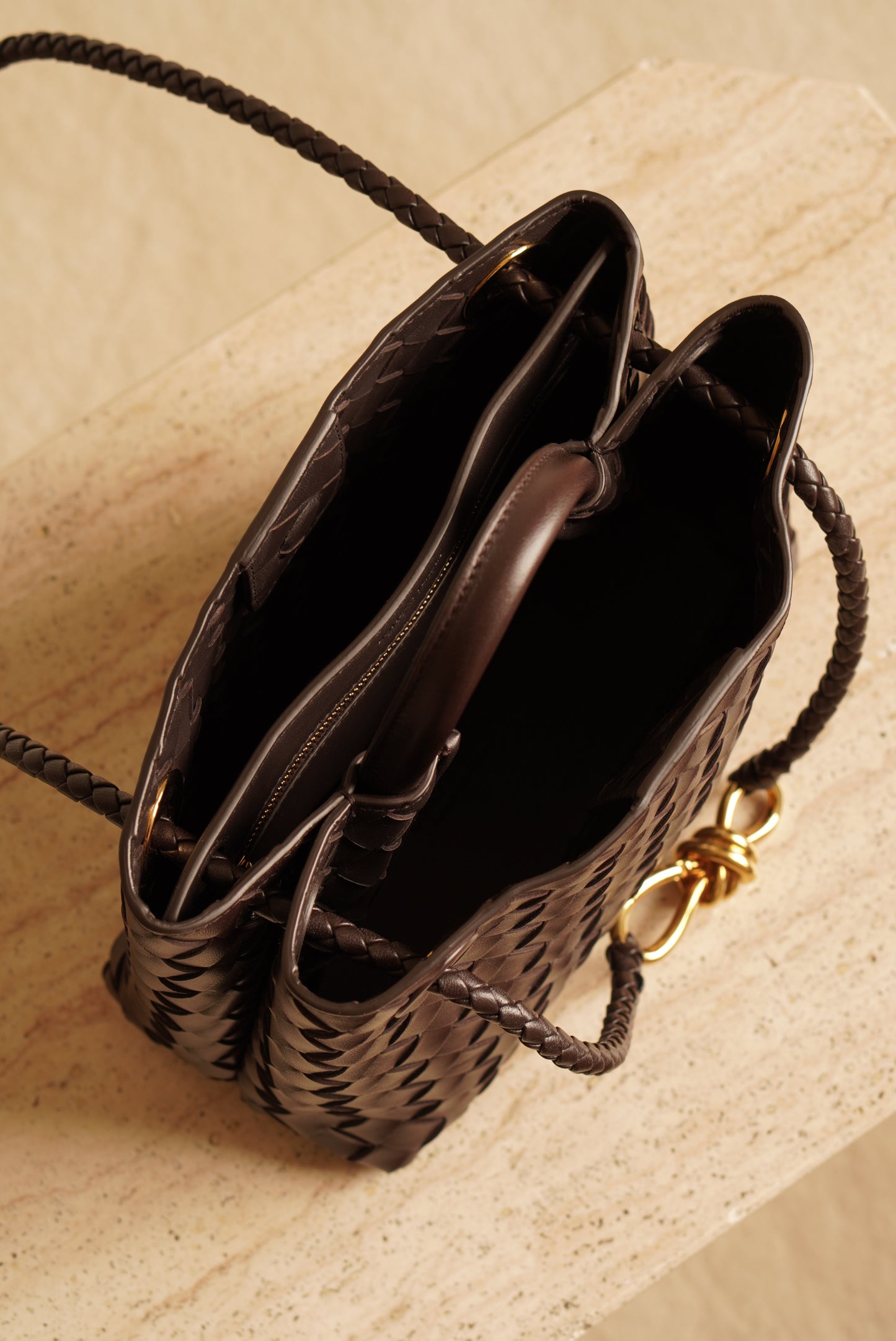 BOTTEGA VENETA ANDIAMO SMALL | FONDANT