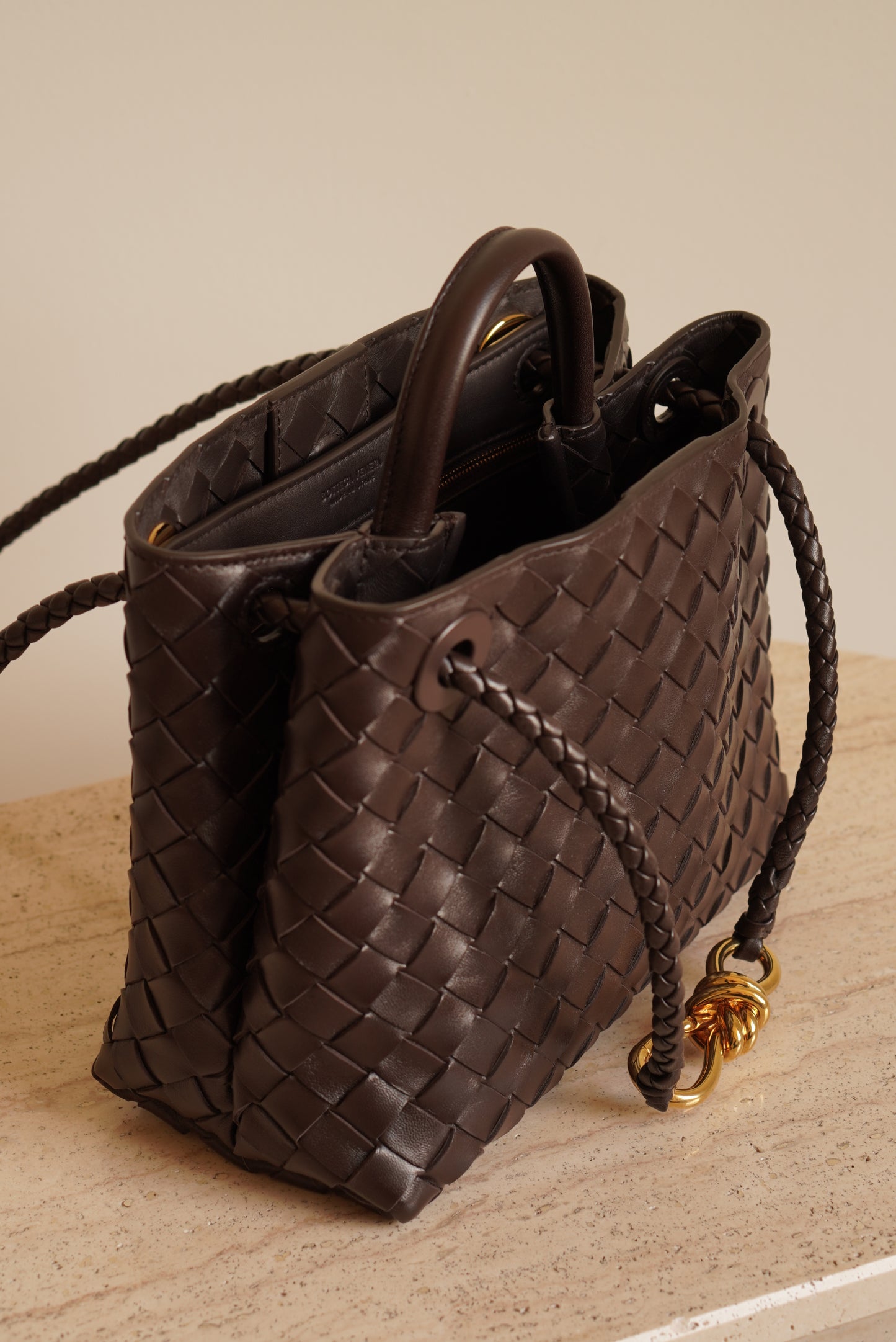 BOTTEGA VENETA ANDIAMO SMALL | FONDANT