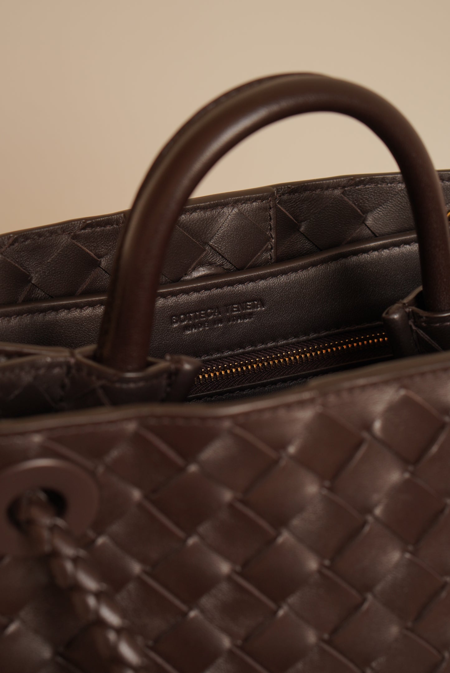 BOTTEGA VENETA ANDIAMO SMALL | FONDANT