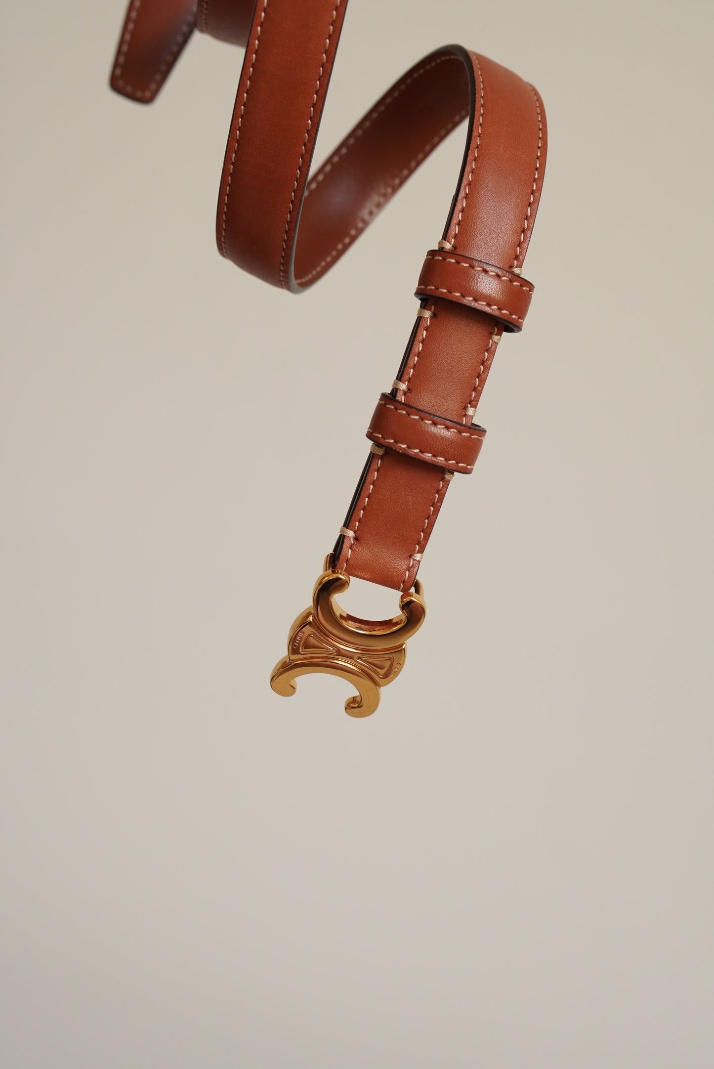 CELINE TRIOMPHE BELT SMALL | TAN