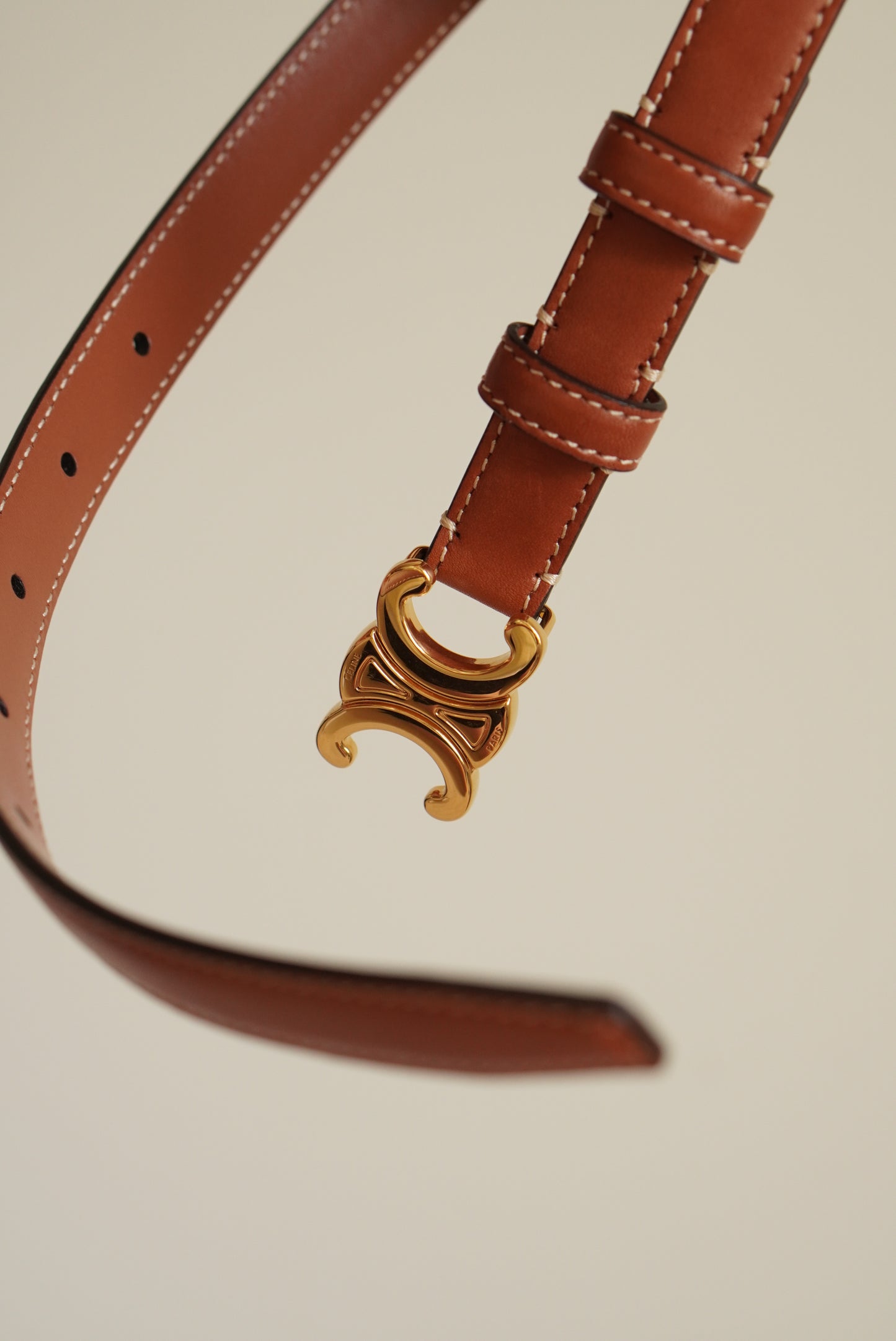 CELINE TRIOMPHE BELT SMALL | TAN