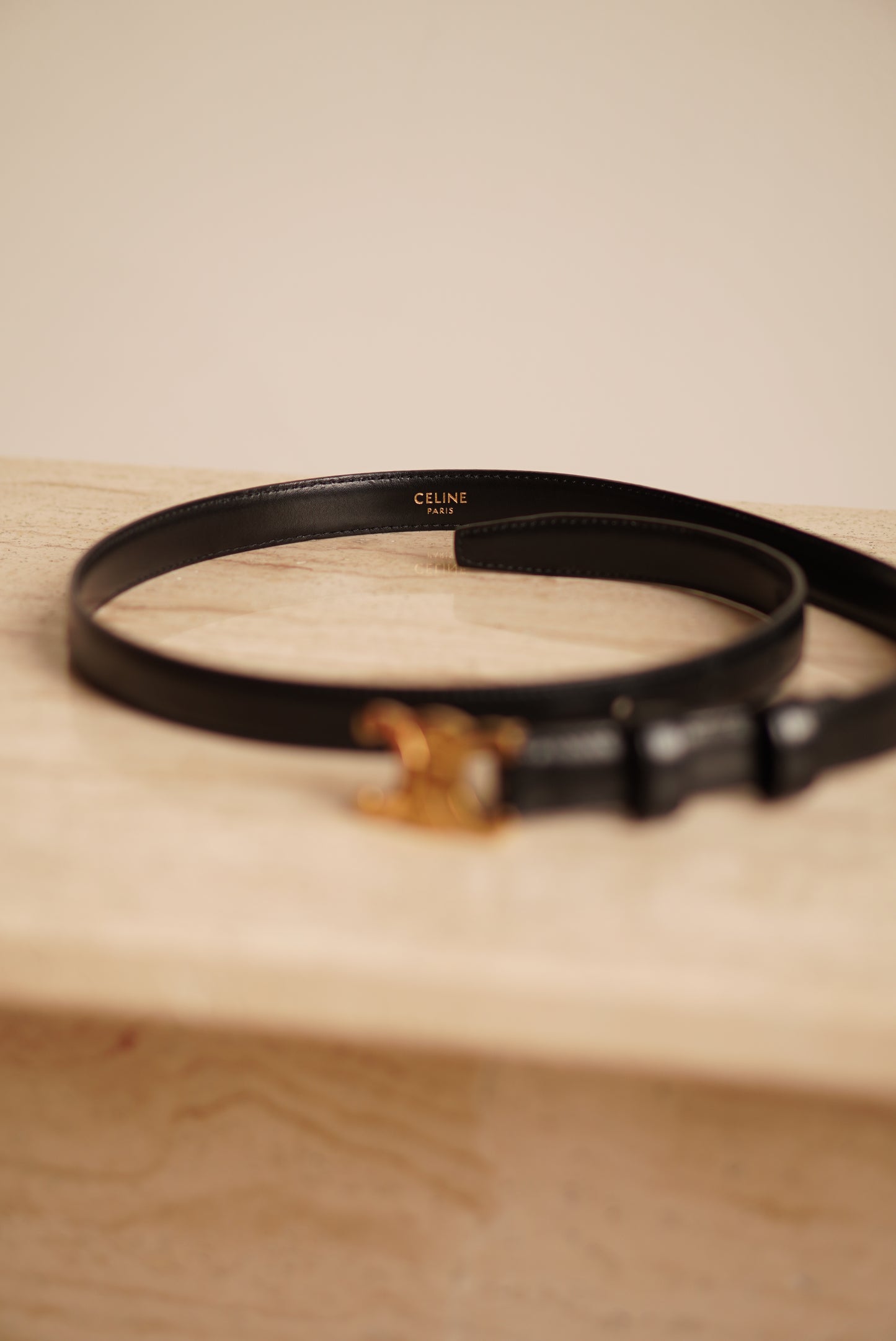CELINE TRIOMPHE BELT SMALL | BLACK