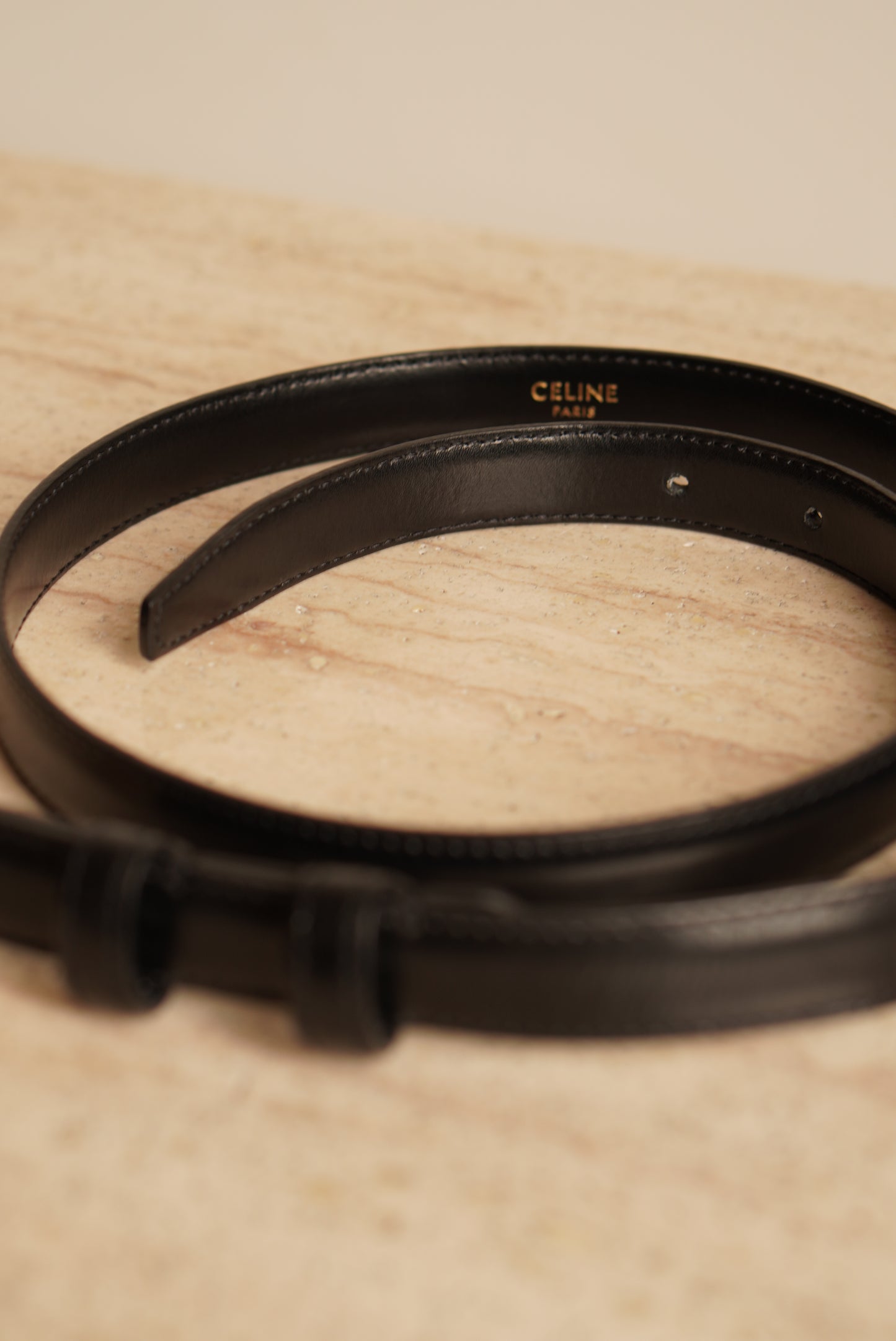 CELINE TRIOMPHE BELT SMALL | BLACK