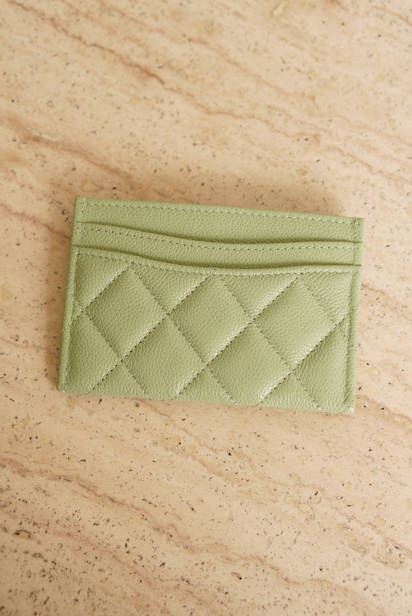 CHANEL CARD HOLDER | LIGHT GREEN