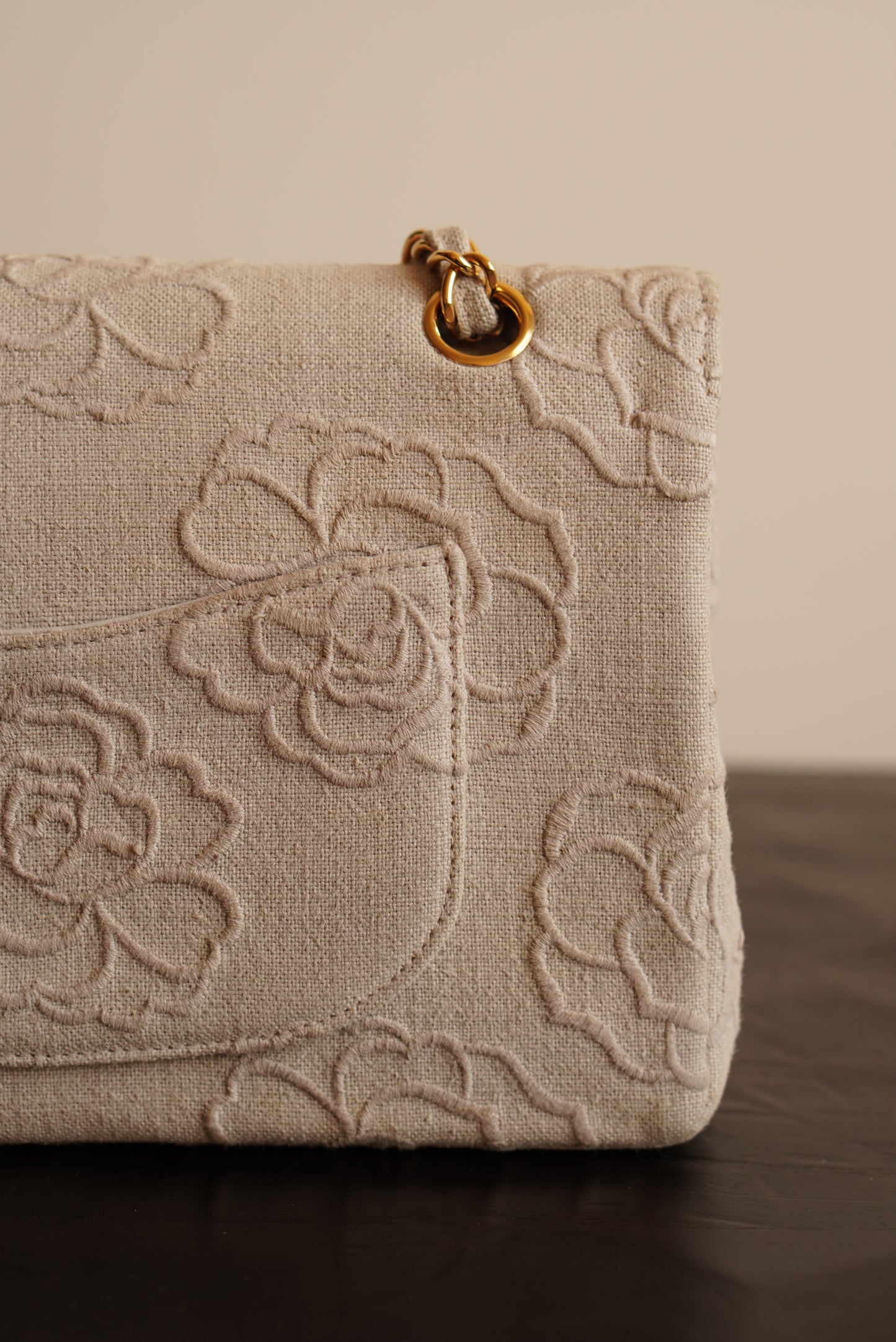 CHANEL CLASSIC CAMELLIA MEDIUM DOUBLE FLAP