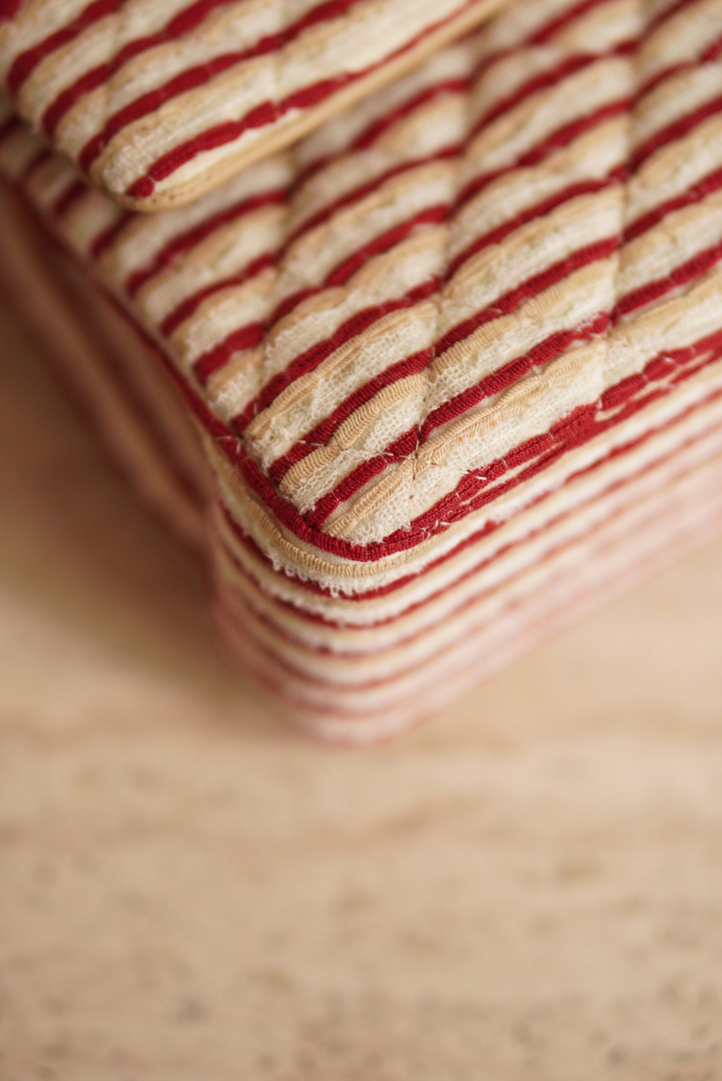 CHANEL CLASSIC COCO SAILOR MEDIUM DOUBLE FLAP | RED STRIPED
