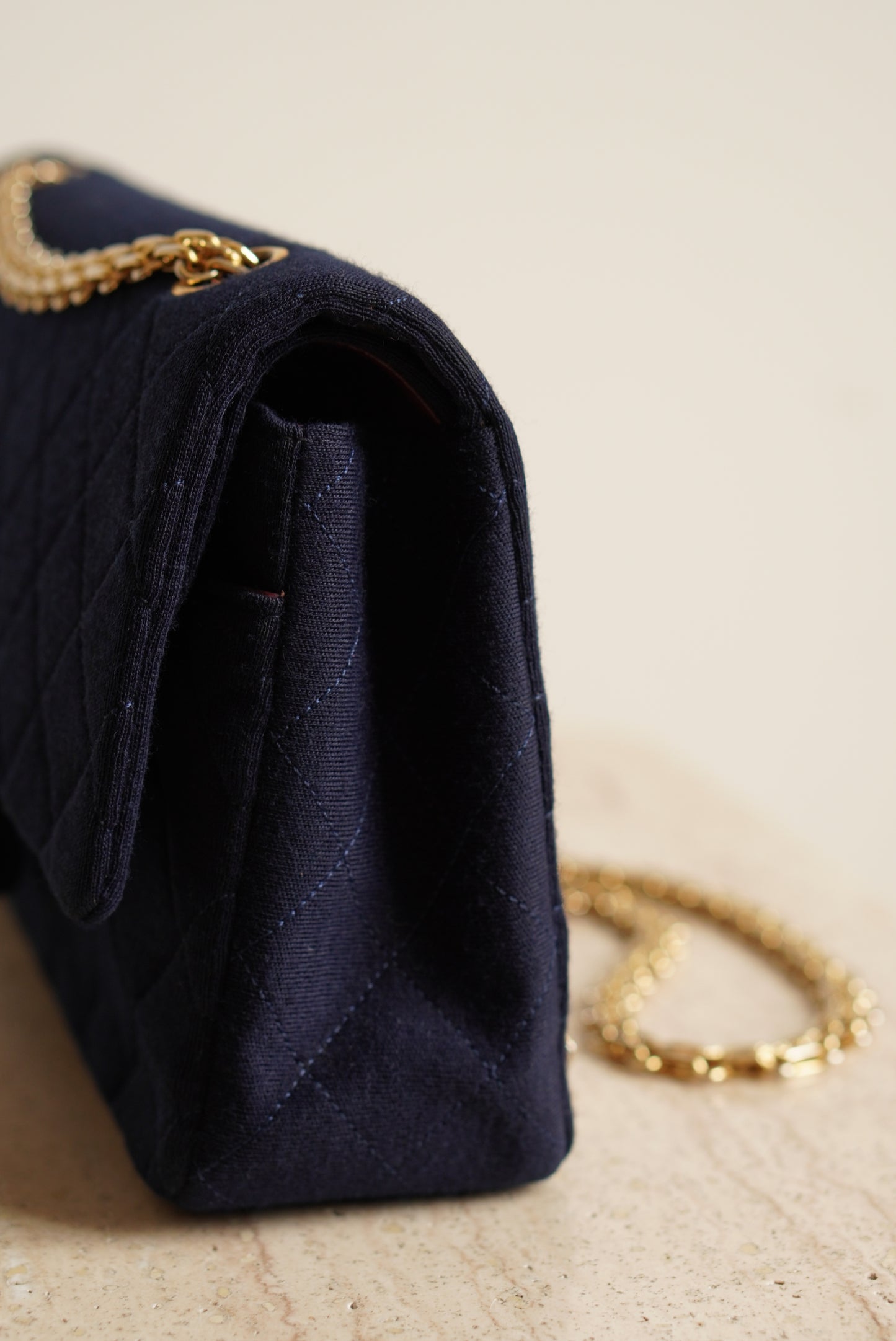 CHANEL CLASSIC MEDIUM DOUBLE FLAP | NAVY BLUE