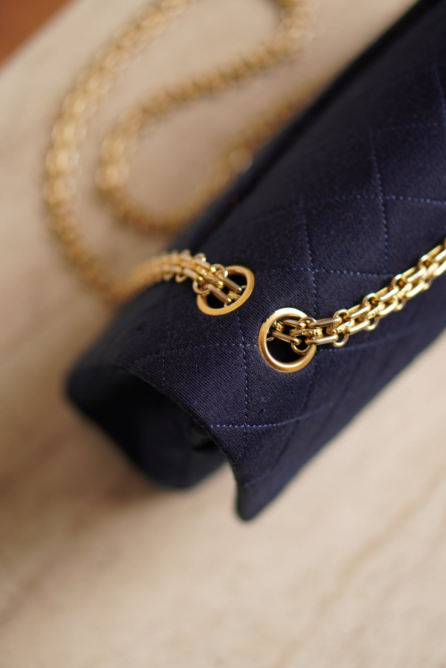 CHANEL CLASSIC MEDIUM DOUBLE FLAP | NAVY BLUE