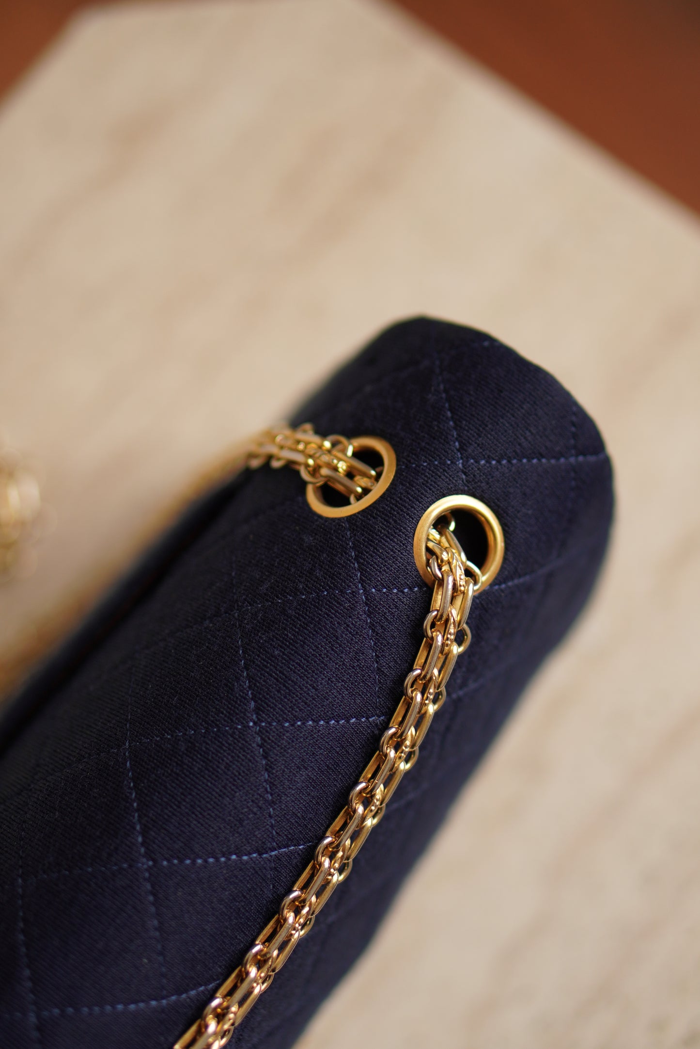 CHANEL CLASSIC MEDIUM DOUBLE FLAP | NAVY BLUE