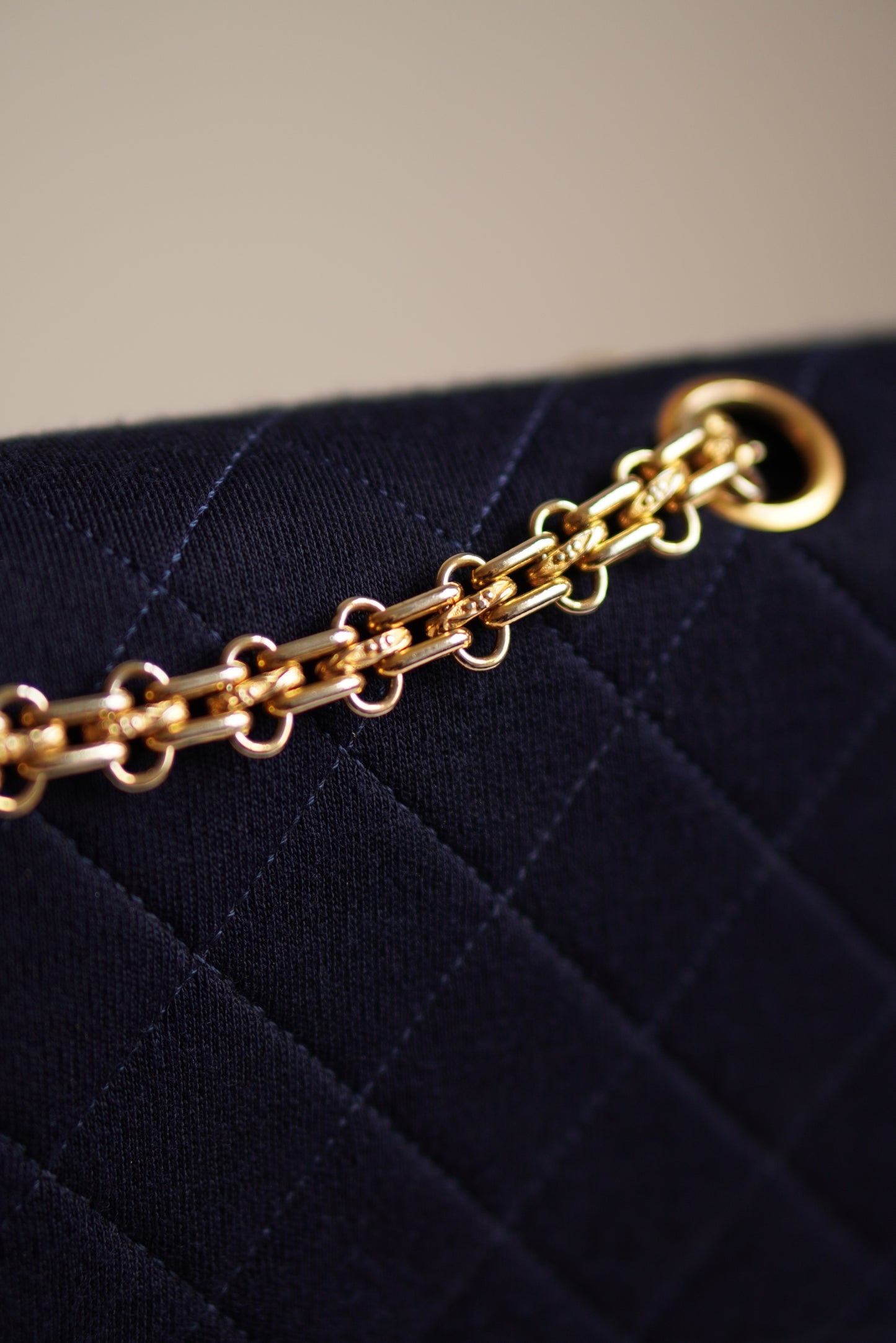 CHANEL CLASSIC MEDIUM DOUBLE FLAP | NAVY BLUE