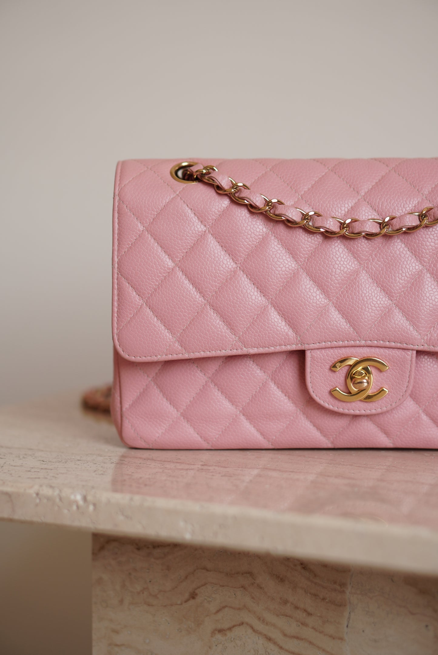 CHANEL CLASSIC MEDIUM DOUBLE FLAP | ROSE SAKURA