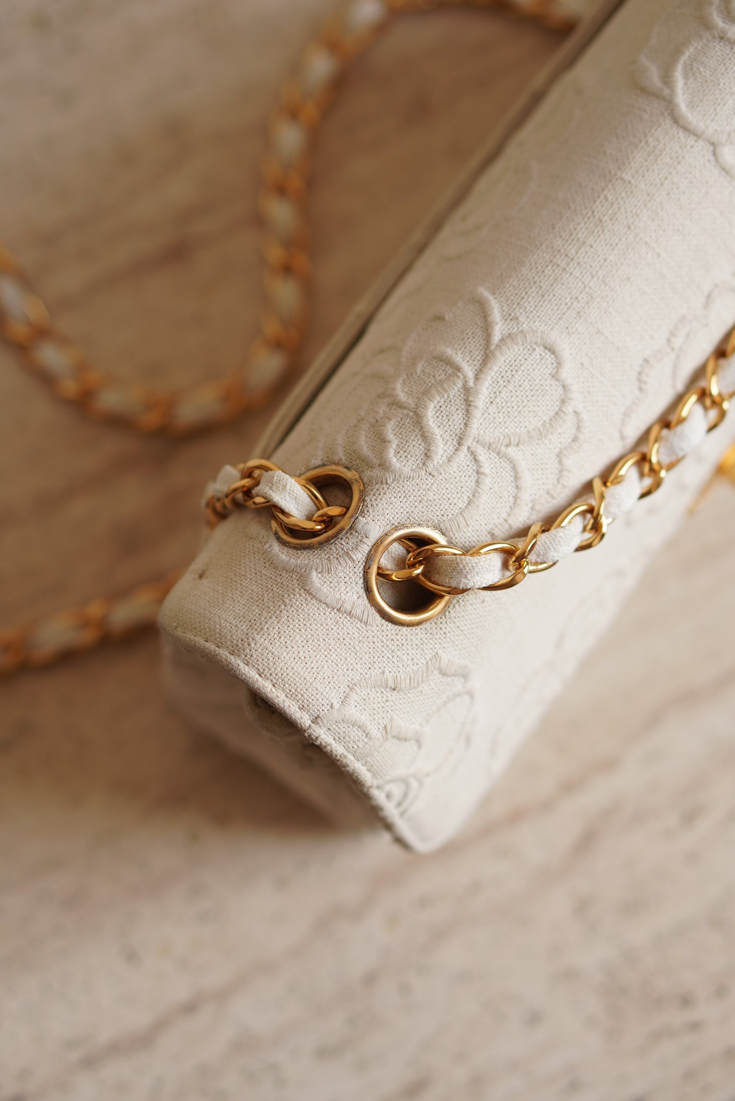 CHANEL CLASSIC CAMELLIA SMALL DOUBLE FLAP