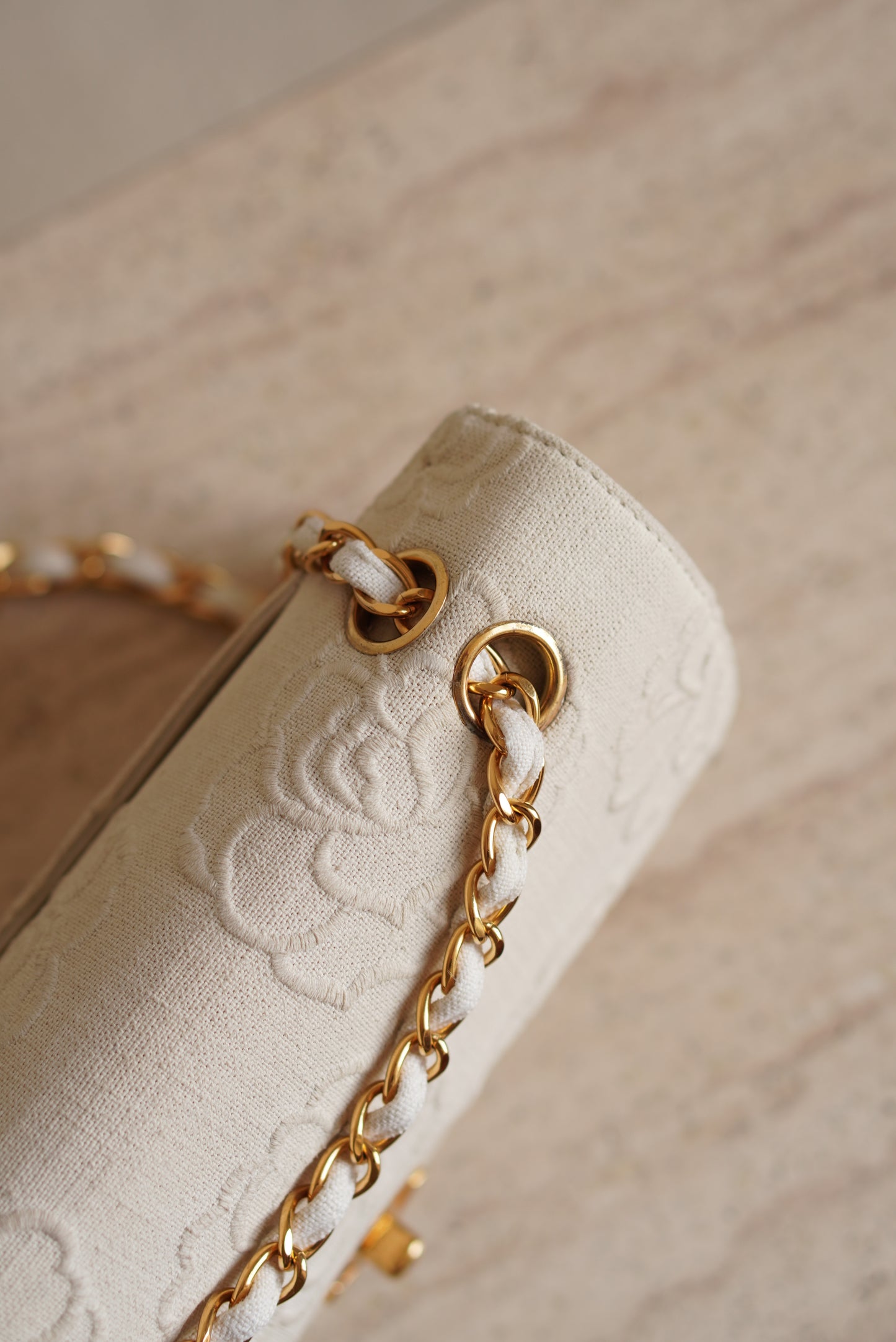 CHANEL CLASSIC CAMELLIA SMALL DOUBLE FLAP