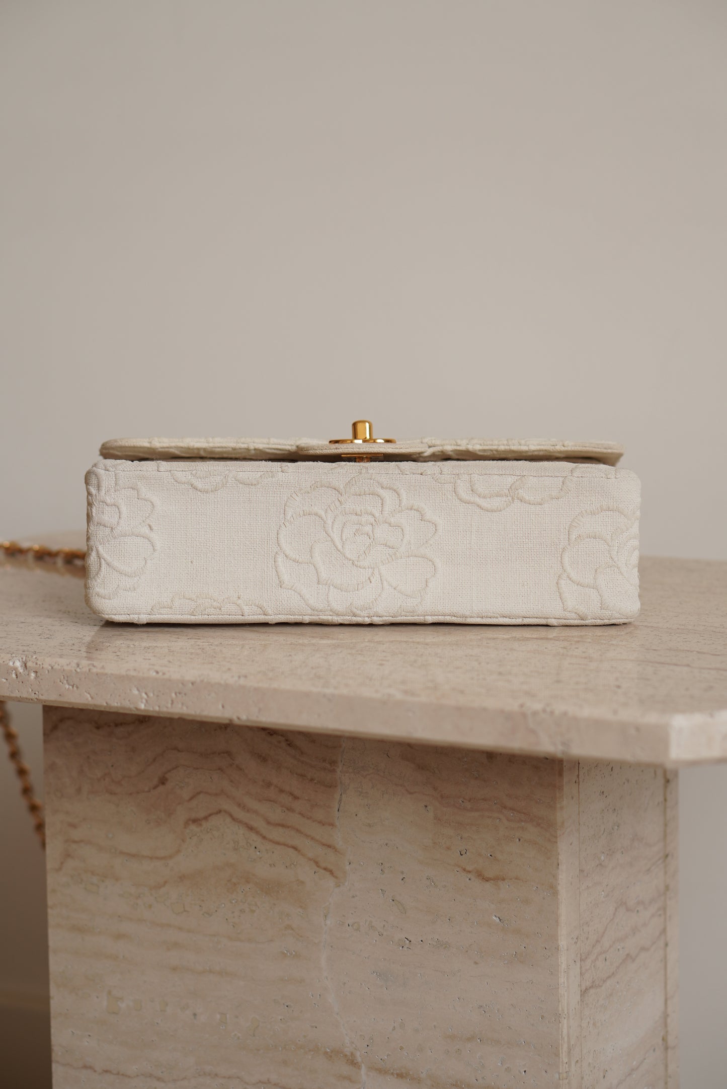 CHANEL CLASSIC CAMELLIA SMALL DOUBLE FLAP