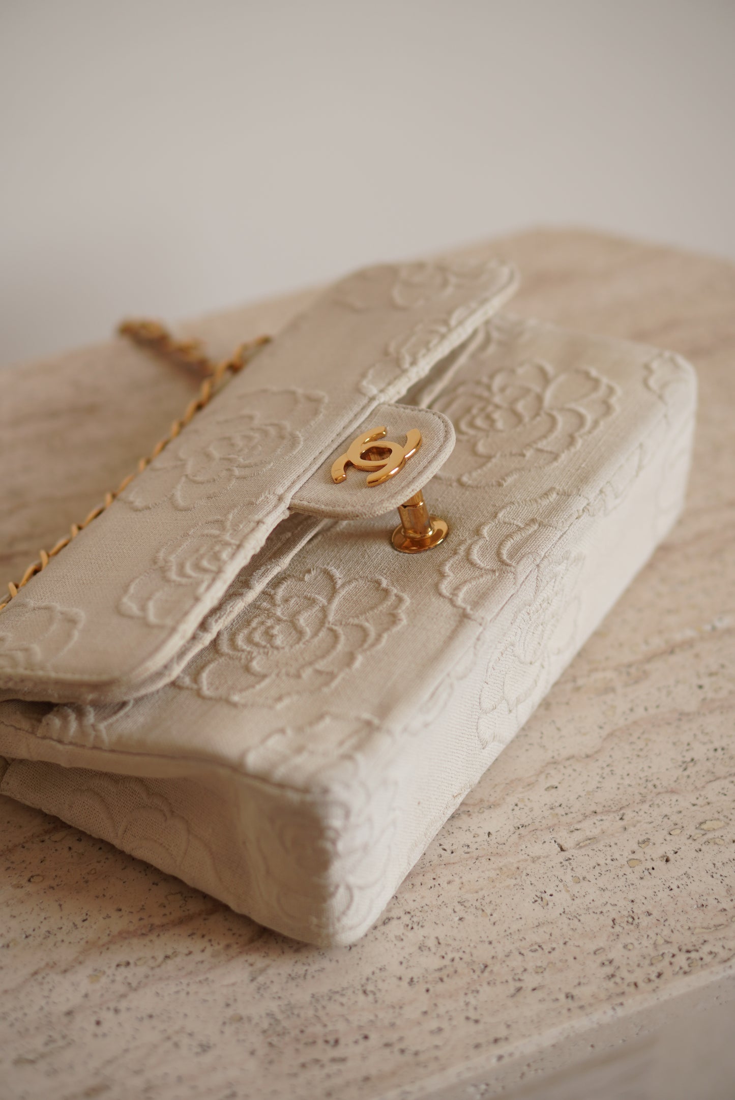 CHANEL CLASSIC CAMELLIA SMALL DOUBLE FLAP