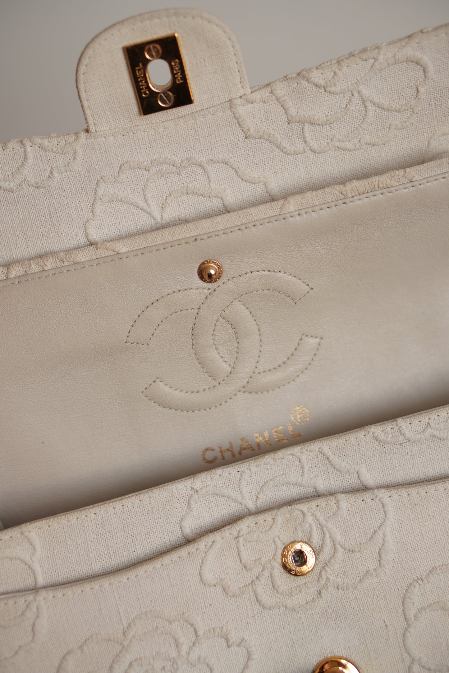 CHANEL CLASSIC CAMELLIA SMALL DOUBLE FLAP