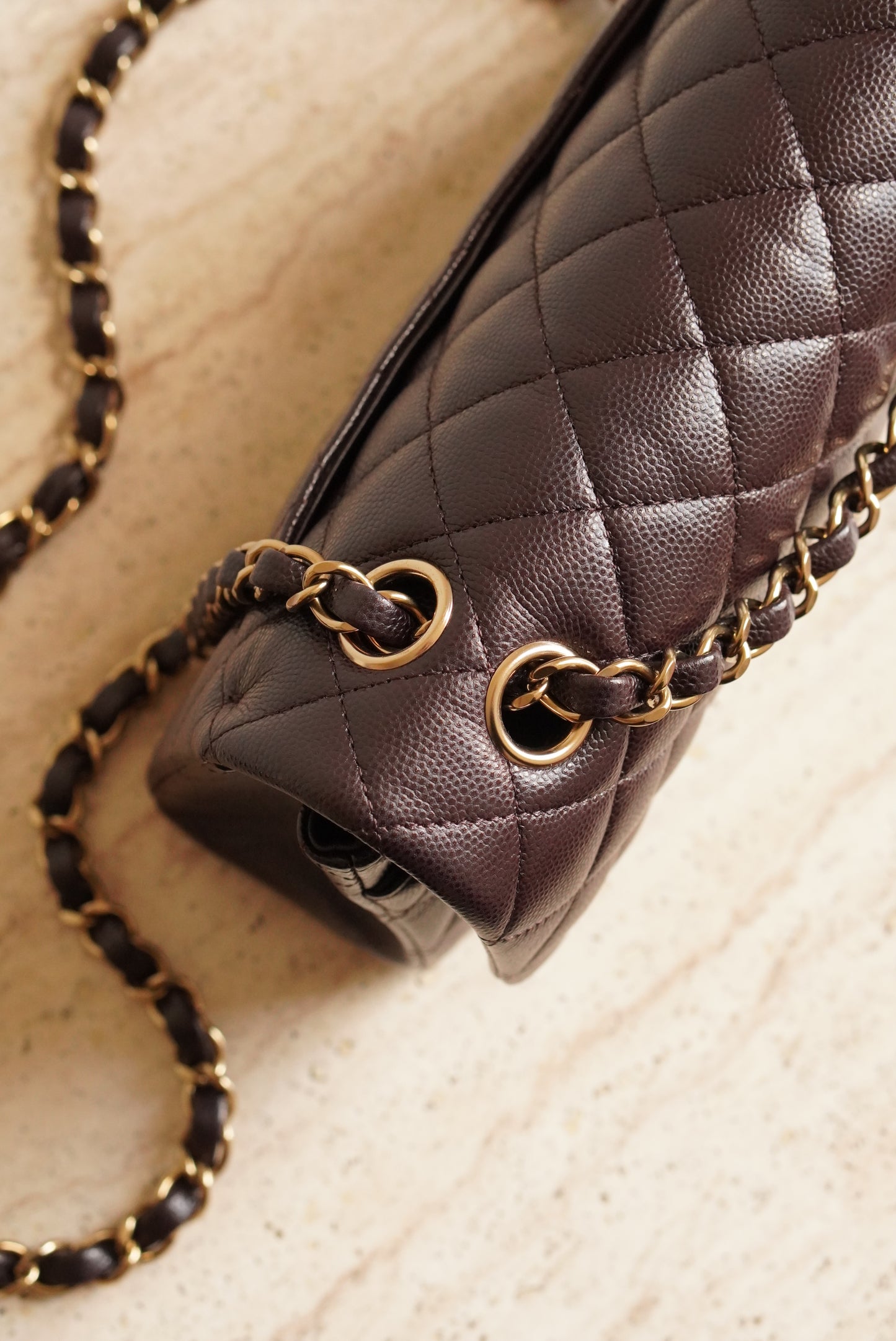 CHANEL CLASSIC 22K SMALL DOUBLE FLAP | DARK BROWN
