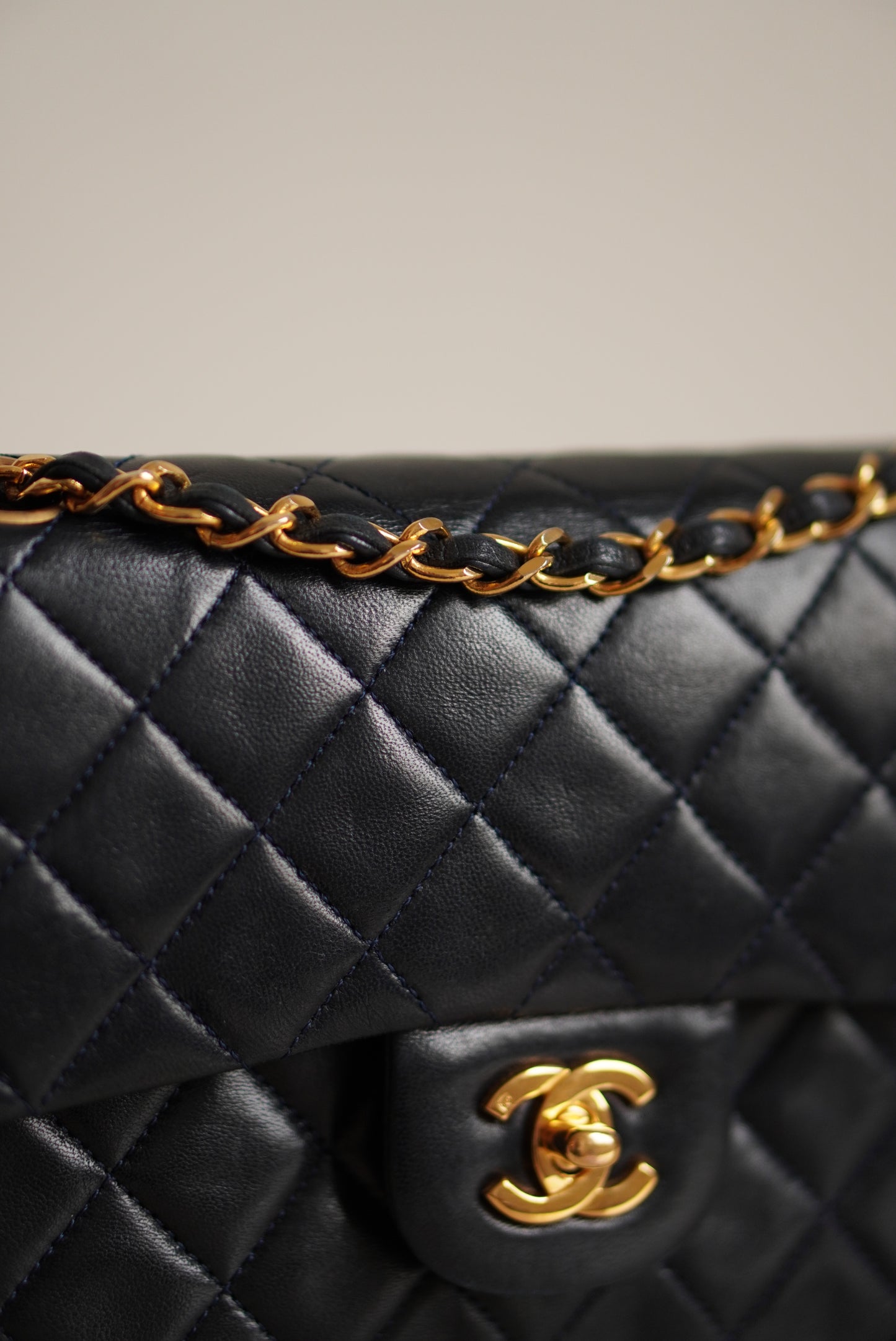 CHANEL CLASSIC SMALL DOUBLE FLAP | NAVY BLUE