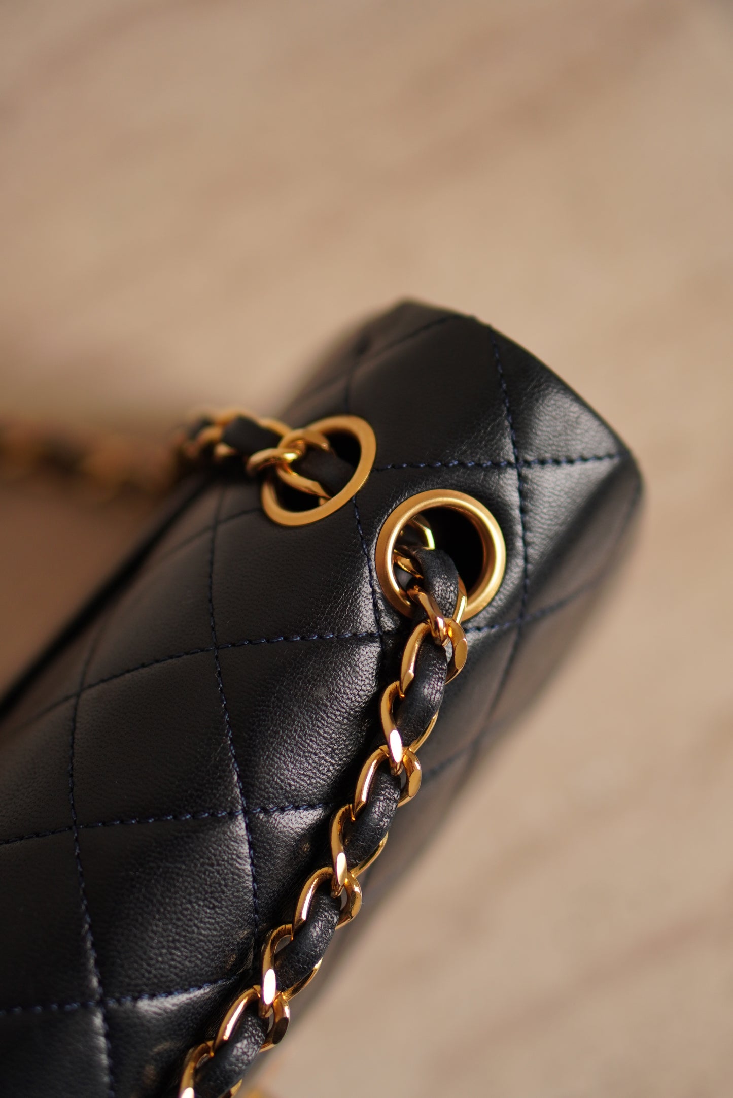 CHANEL CLASSIC SMALL DOUBLE FLAP | NAVY BLUE
