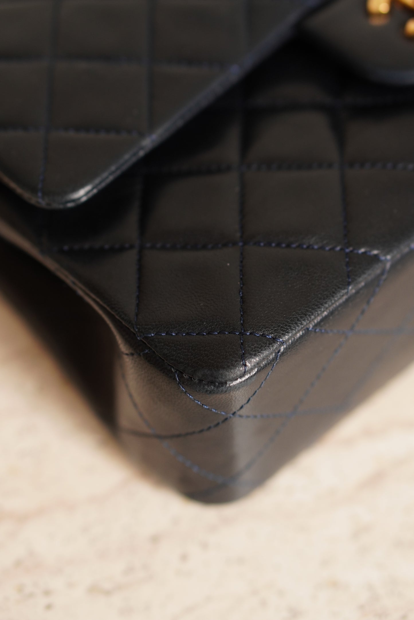 CHANEL CLASSIC SMALL DOUBLE FLAP | NAVY BLUE