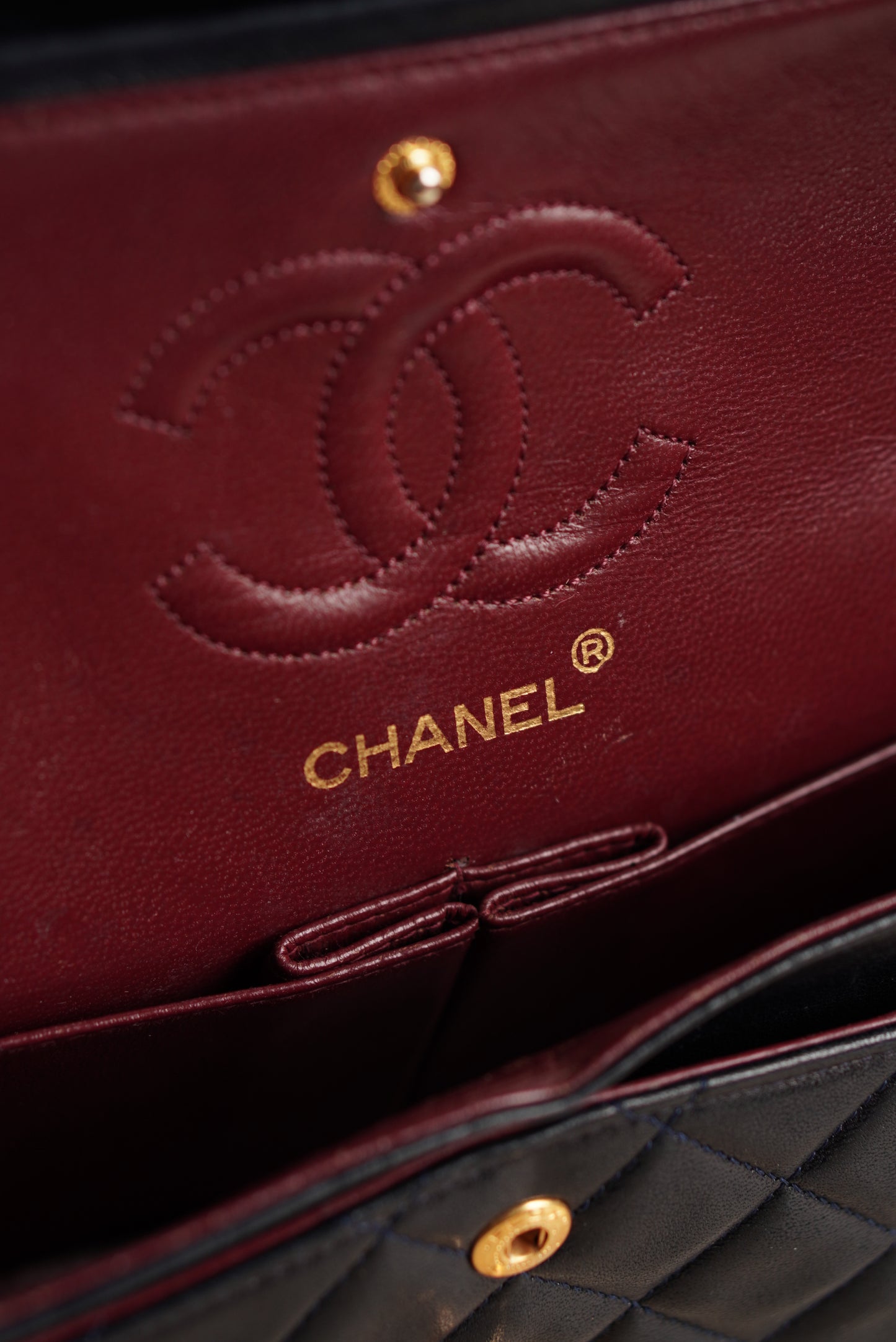 CHANEL CLASSIC SMALL DOUBLE FLAP | NAVY BLUE