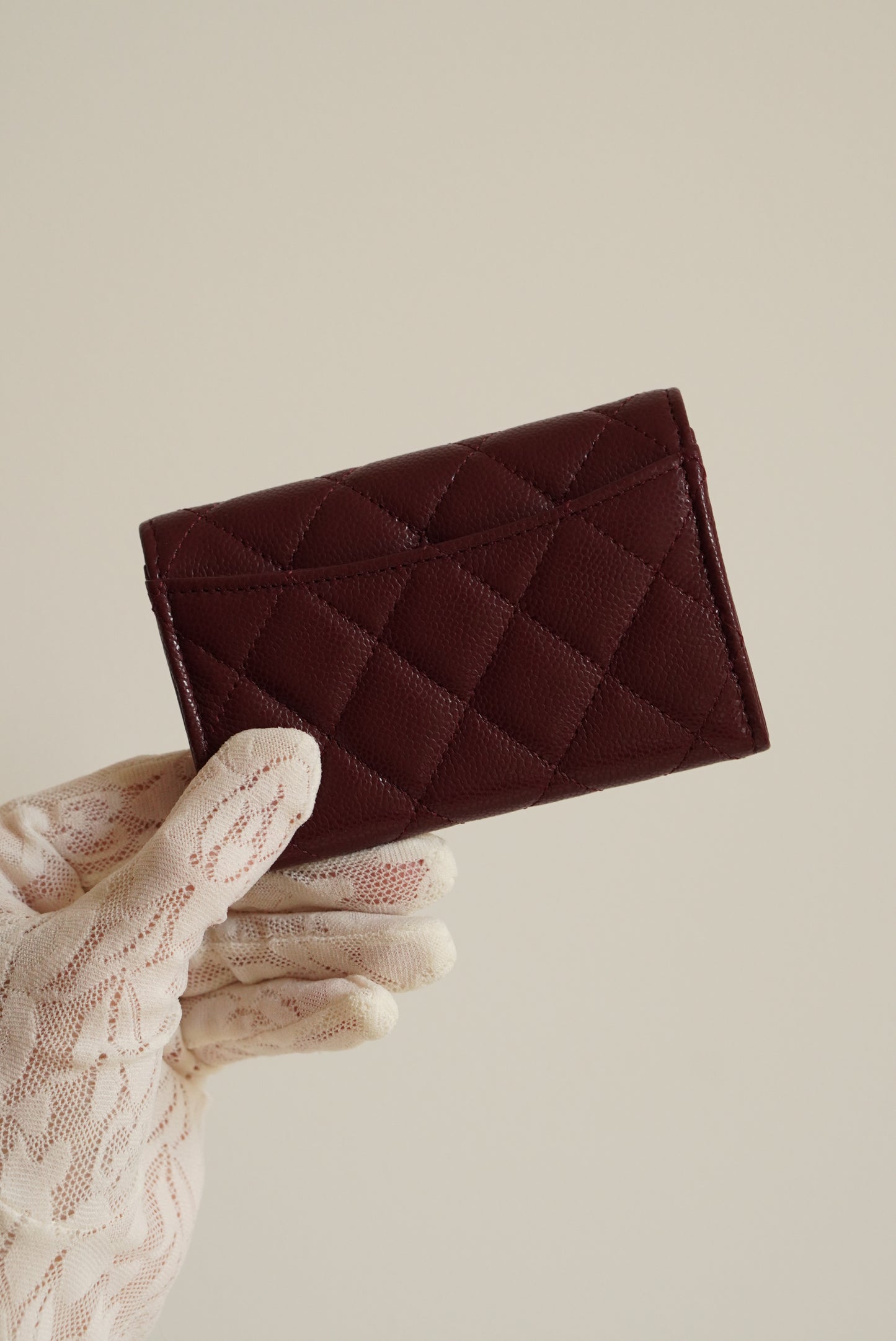 CHANEL FLAP CARD HOLDER | BURGUNDY
