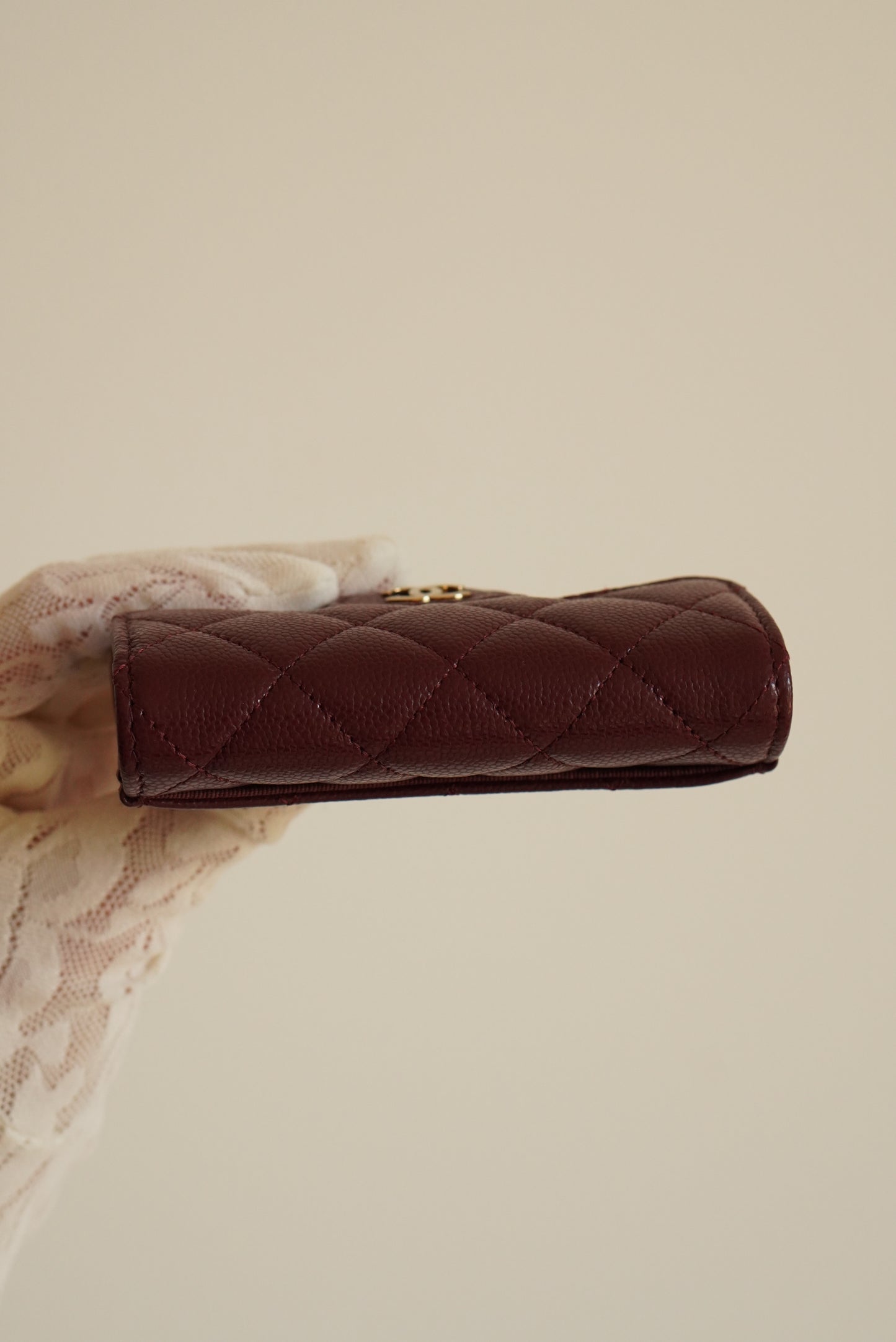 CHANEL FLAP CARD HOLDER | BURGUNDY