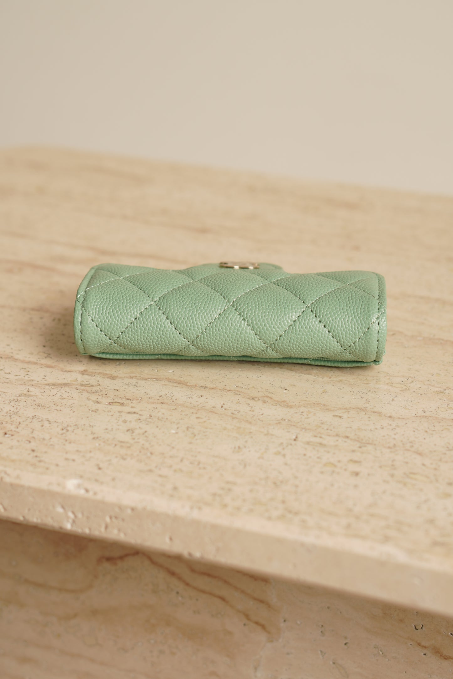 CHANEL FLAP CARD HOLDER | MINT GREEN