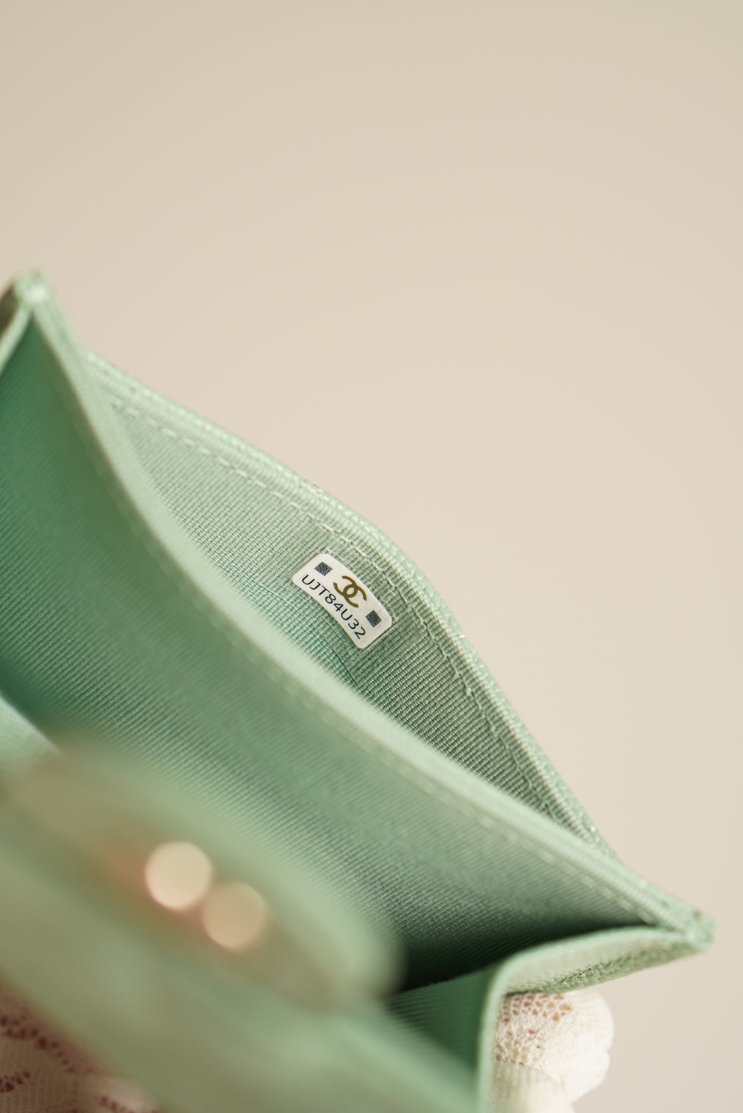 CHANEL FLAP CARD HOLDER | MINT GREEN