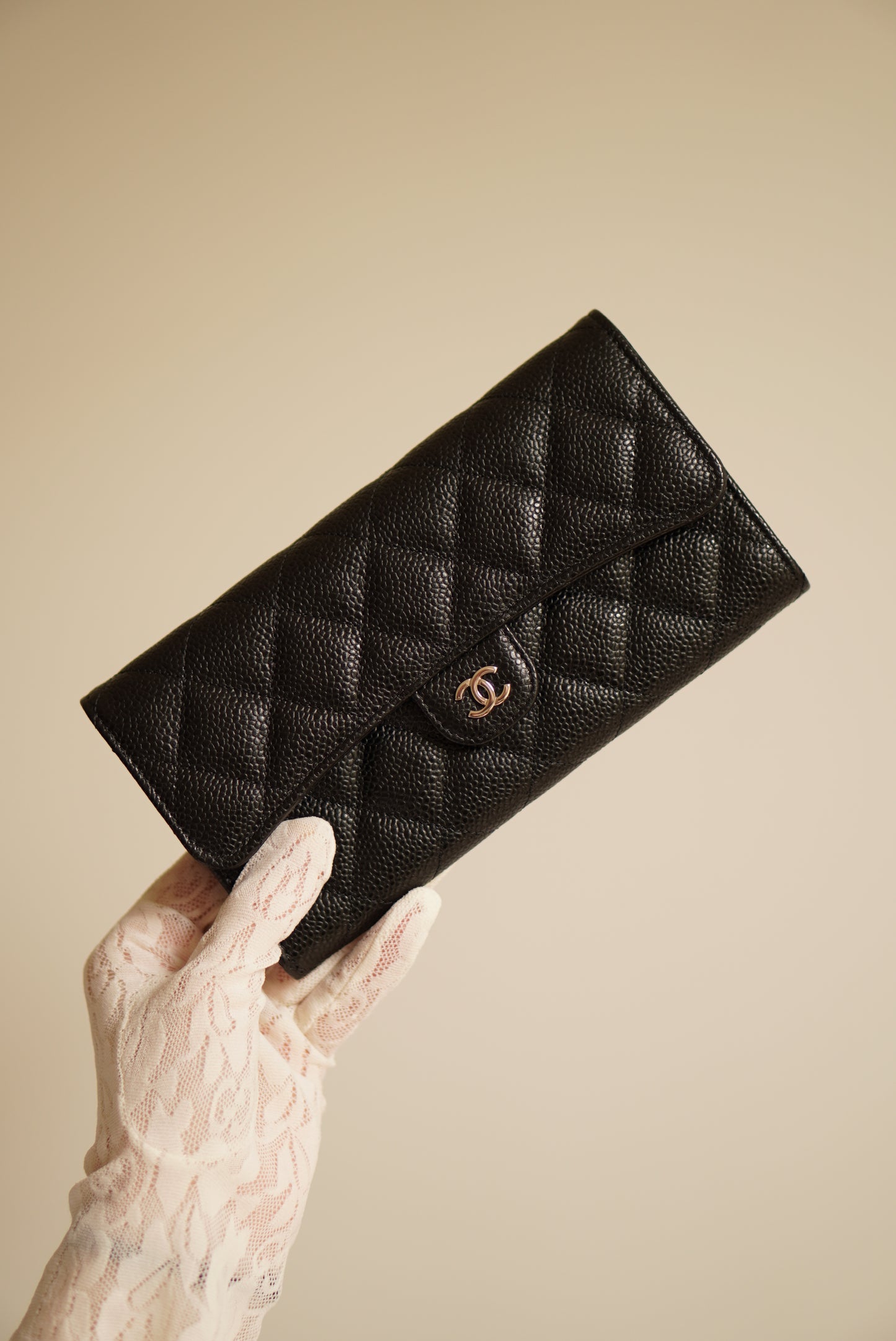 CHANEL LONG FLAP WALLET | BLACK