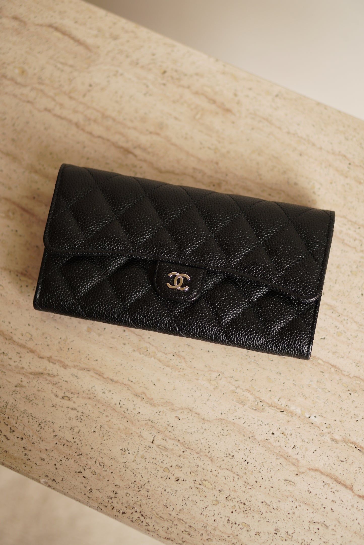 CHANEL LONG FLAP WALLET | BLACK