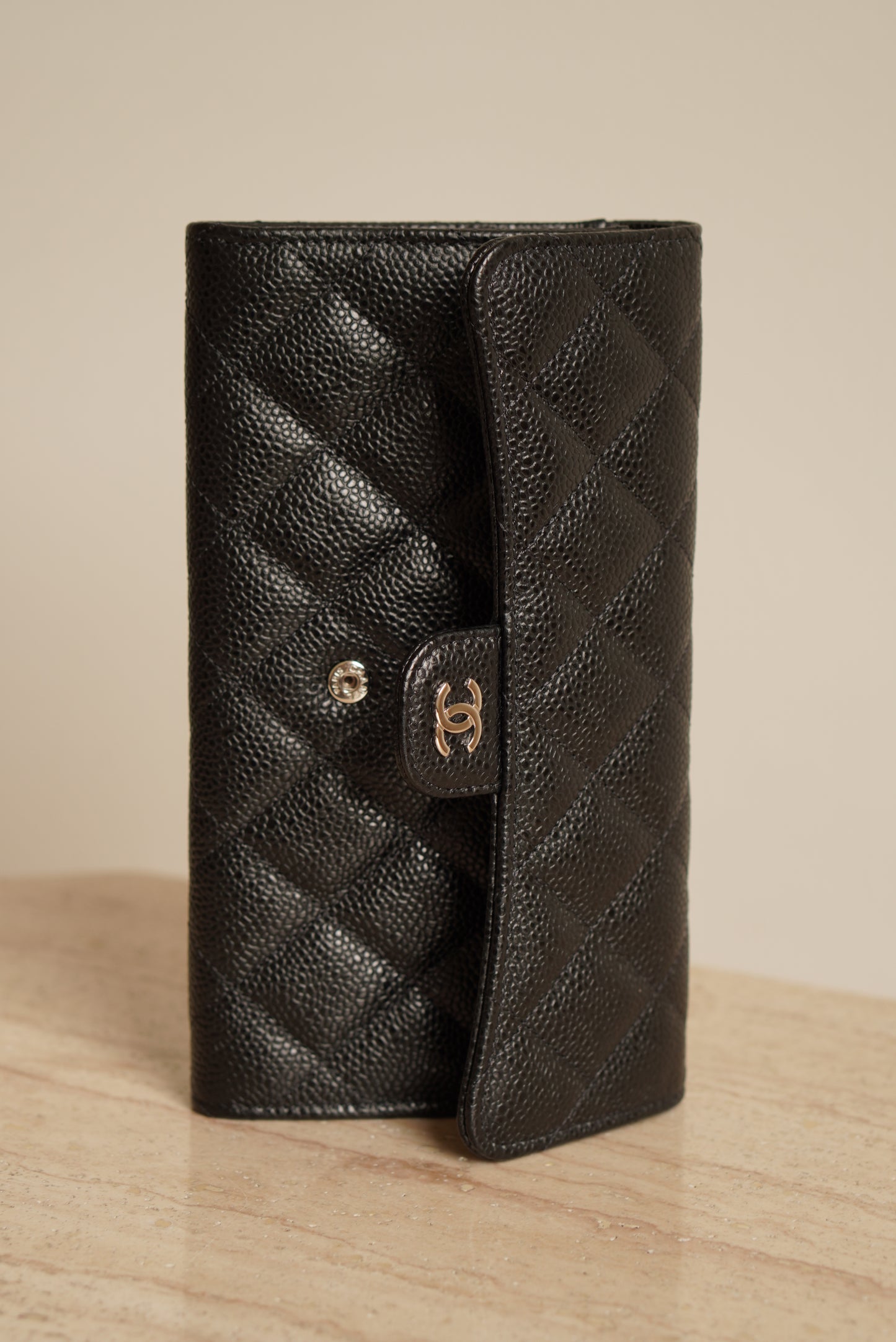 CHANEL LONG FLAP WALLET | BLACK