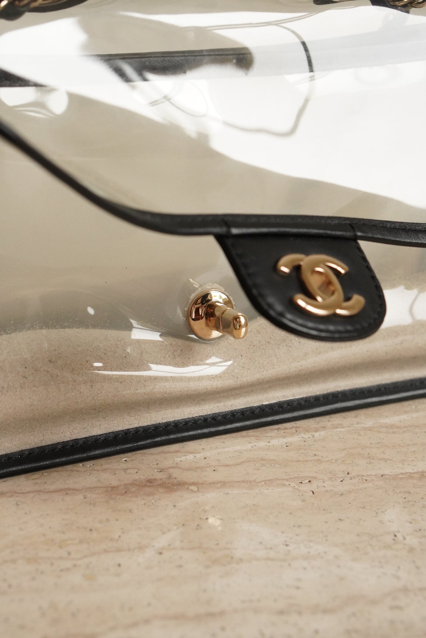 CHANEL MEDIUM SINGLE FLAP SAND BY THE SEA