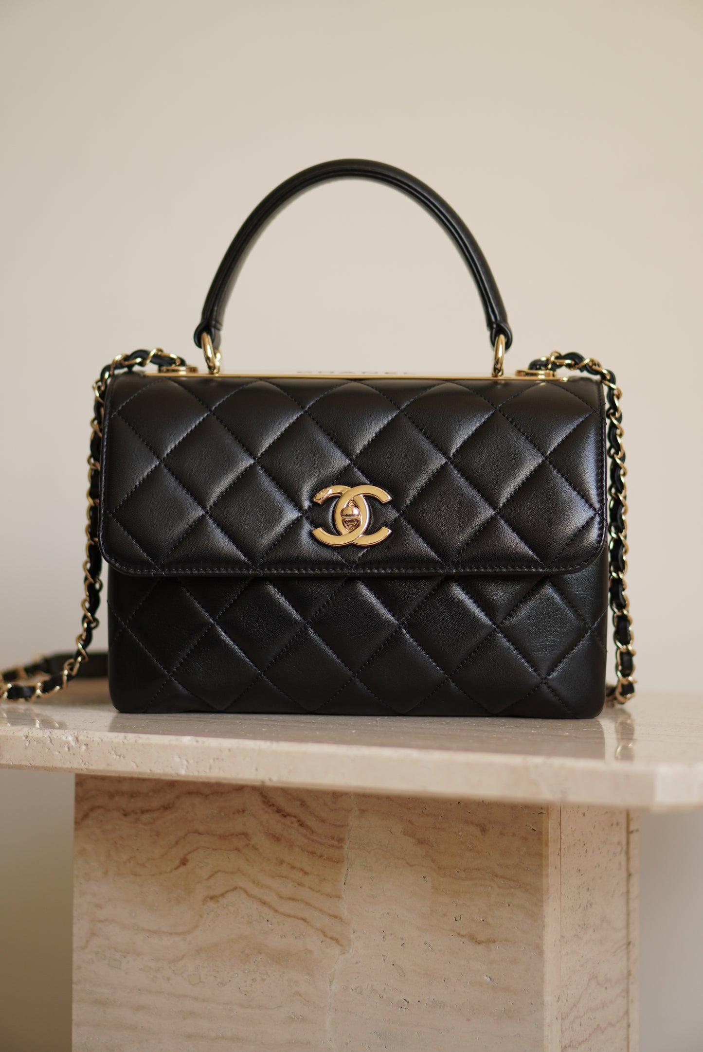CHANEL CC TRENDY SMALL FLAP BAG | BLACK