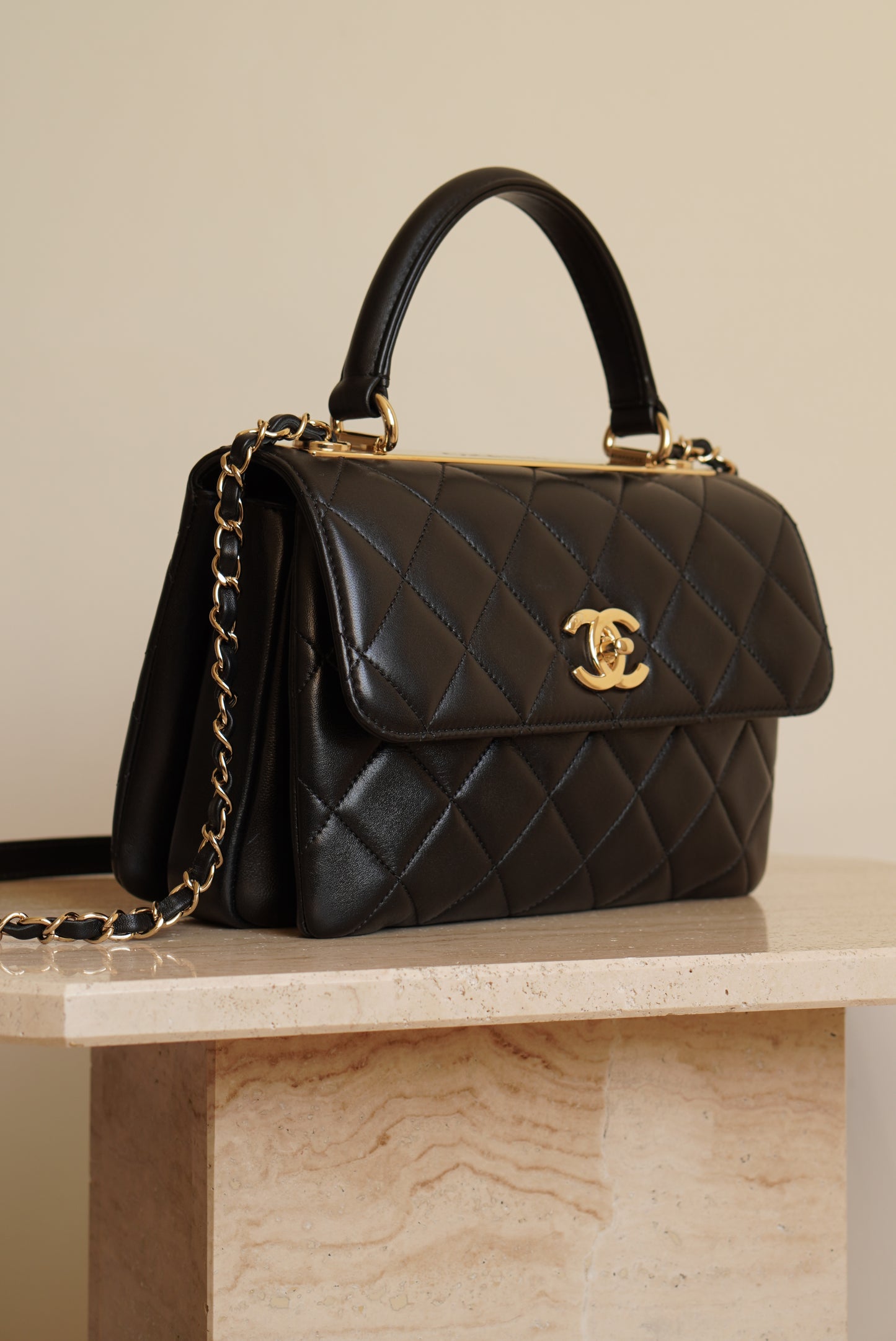CHANEL CC TRENDY SMALL FLAP BAG | BLACK