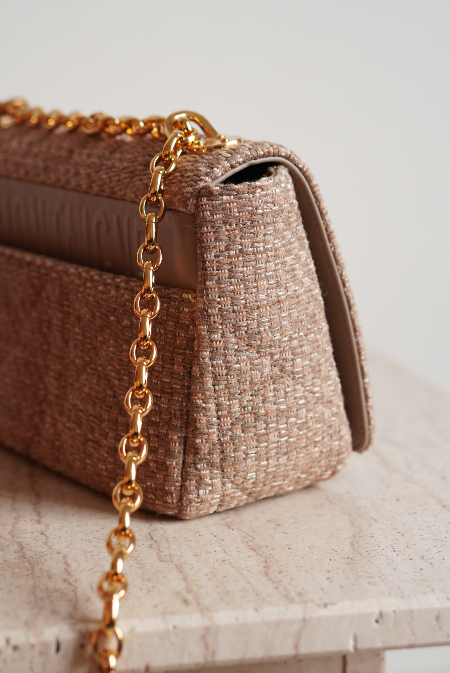 DIOR CARO MEDIUM TWEED | BEIGE