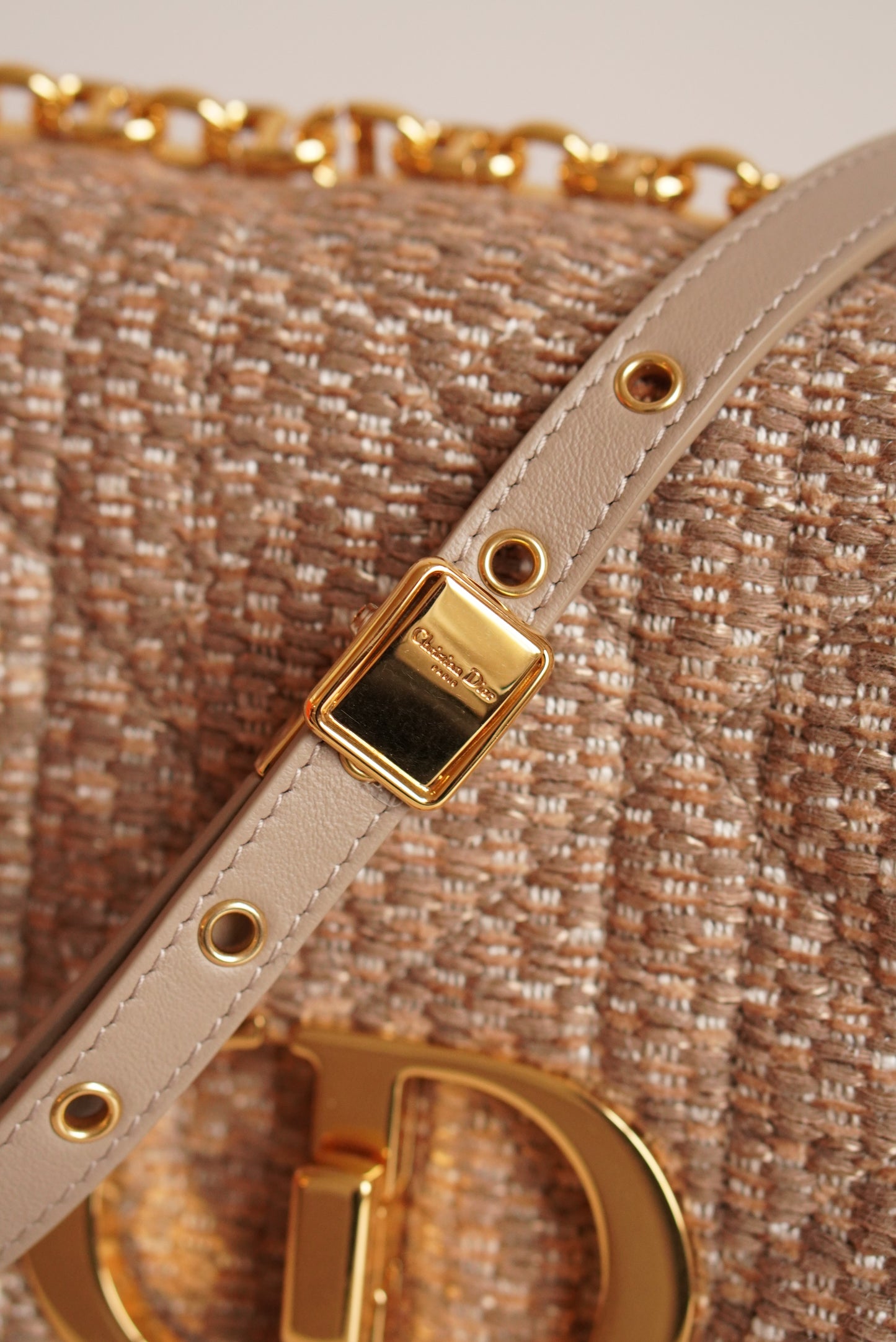 DIOR CARO MEDIUM TWEED | BEIGE