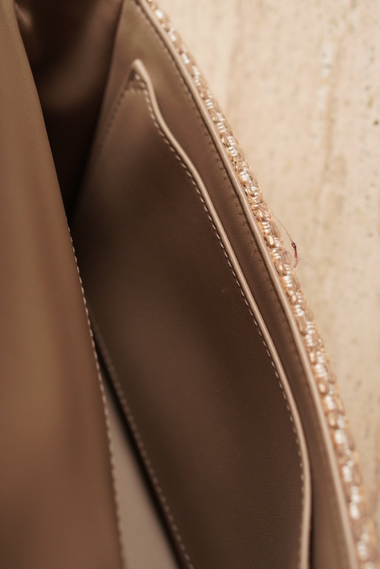 DIOR CARO MEDIUM TWEED | BEIGE