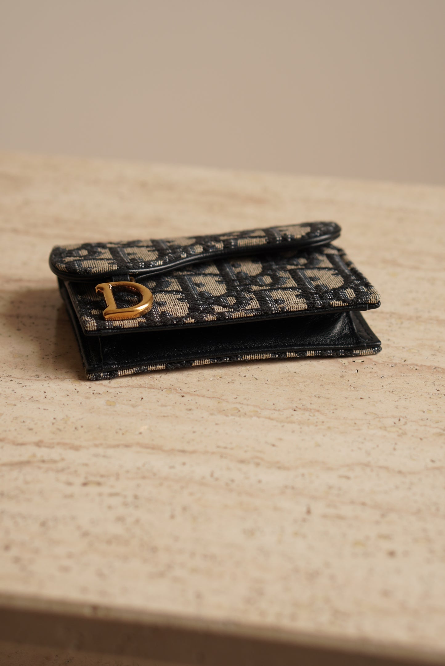 DIOR SADDLE BLOOM CARD HOLDER