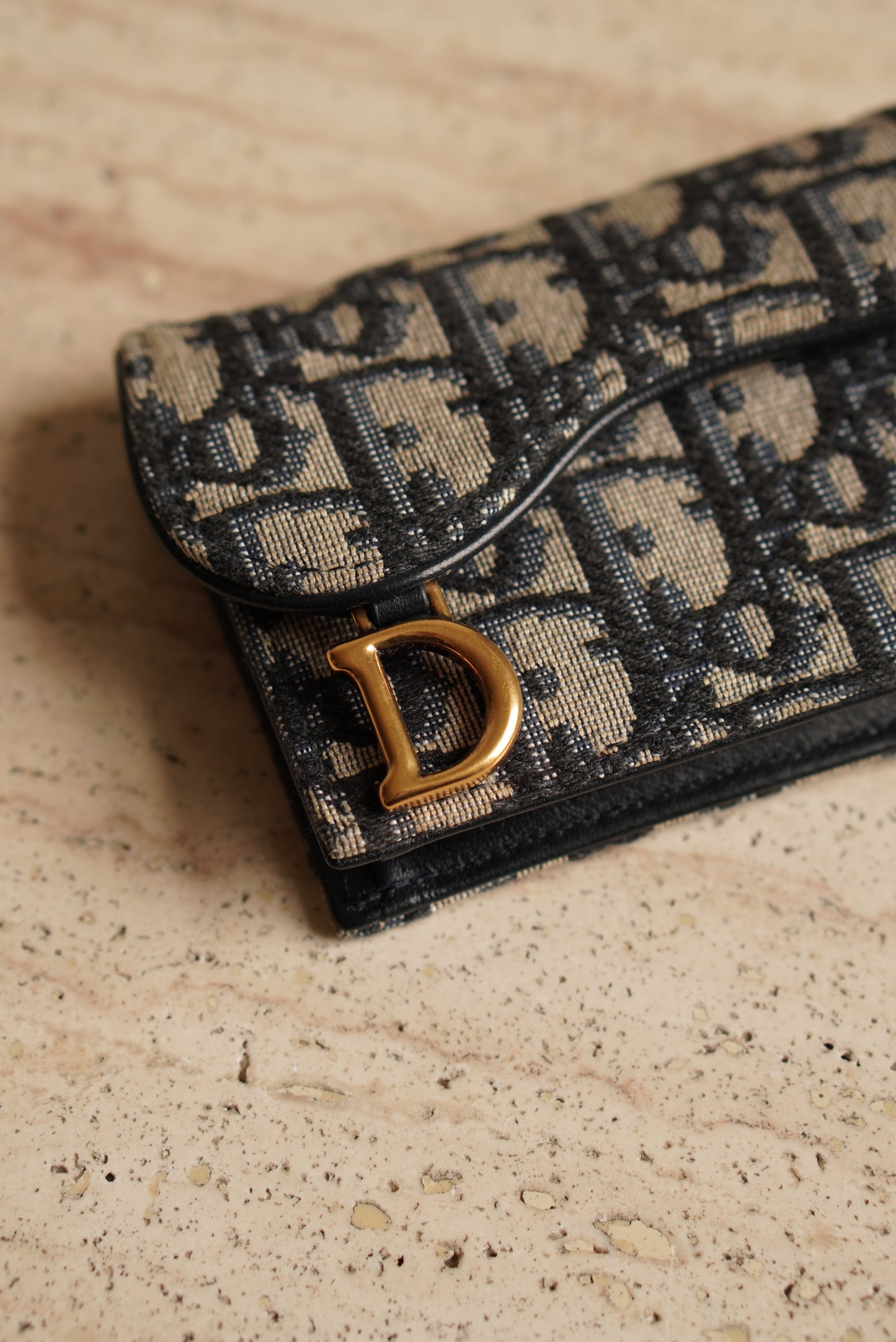 DIOR SADDLE BLOOM CARD HOLDER