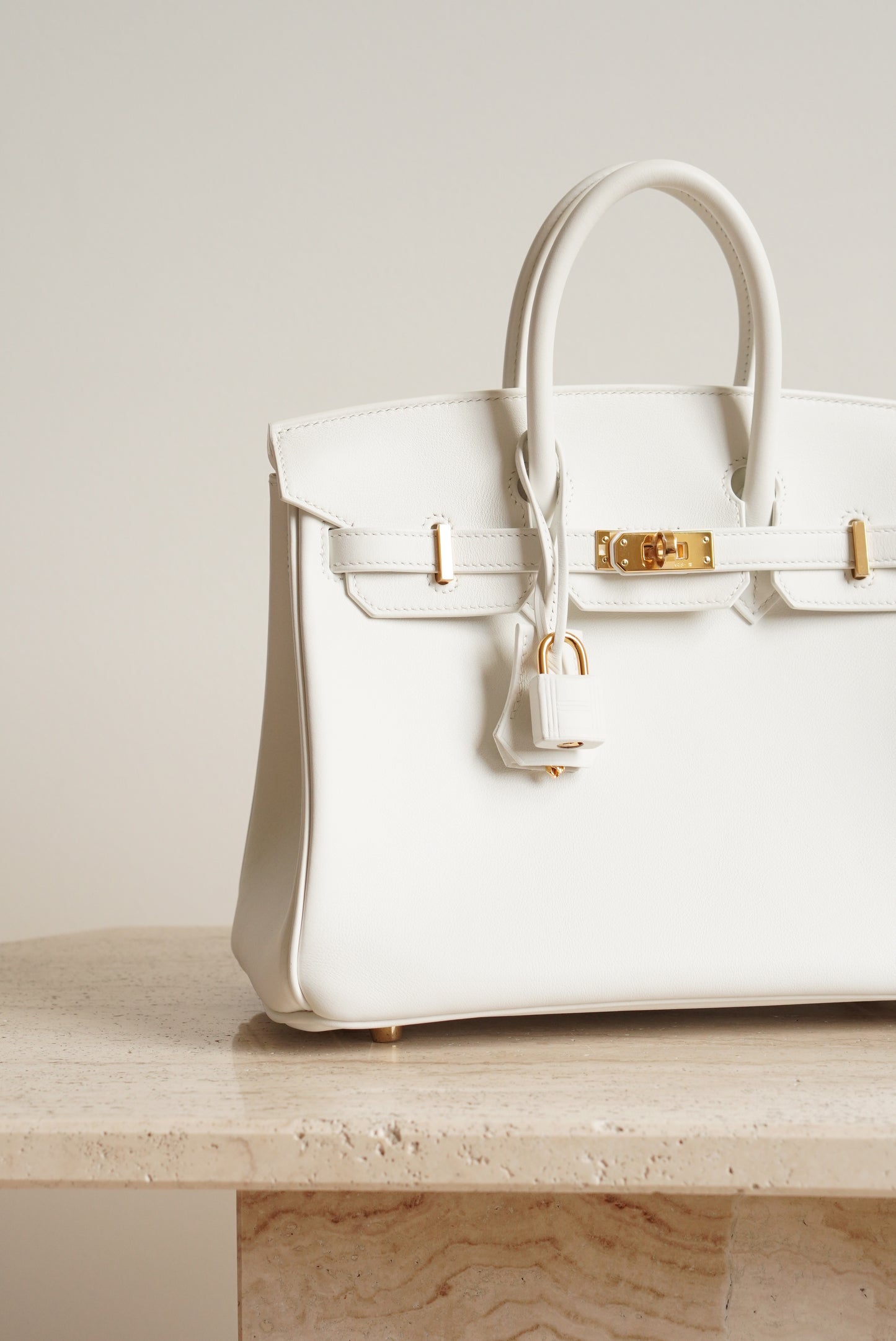 HERMÈS BIRKIN 25 RETOURNE SWIFT | NEW WHITE