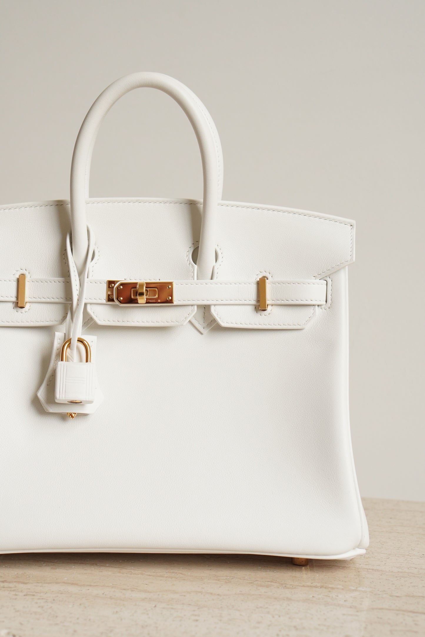 HERMÈS BIRKIN 25 RETOURNE SWIFT | NEW WHITE
